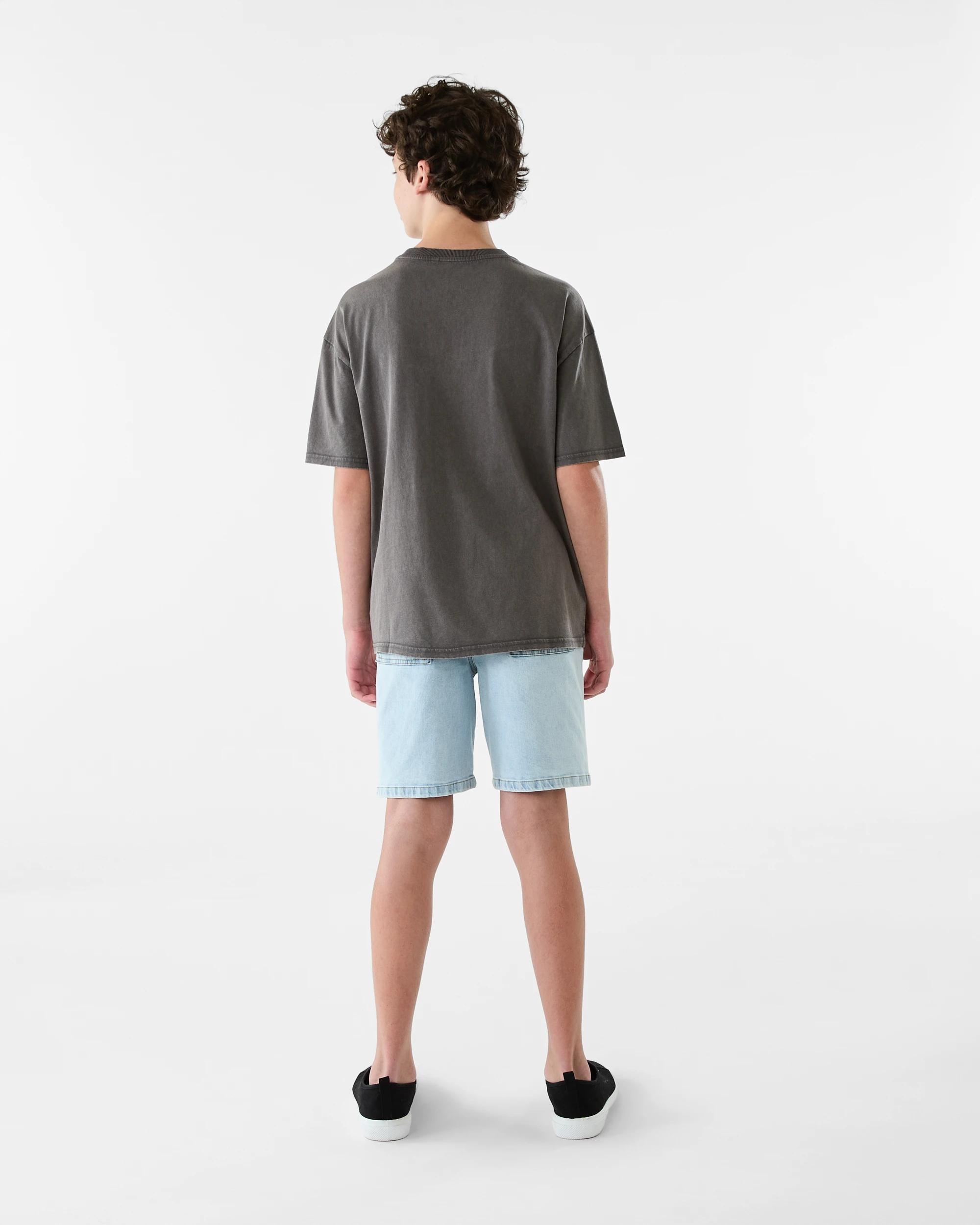 7 Short Sleeve Oversized Washed Printed T-shirt Gry Car, 7 of 7