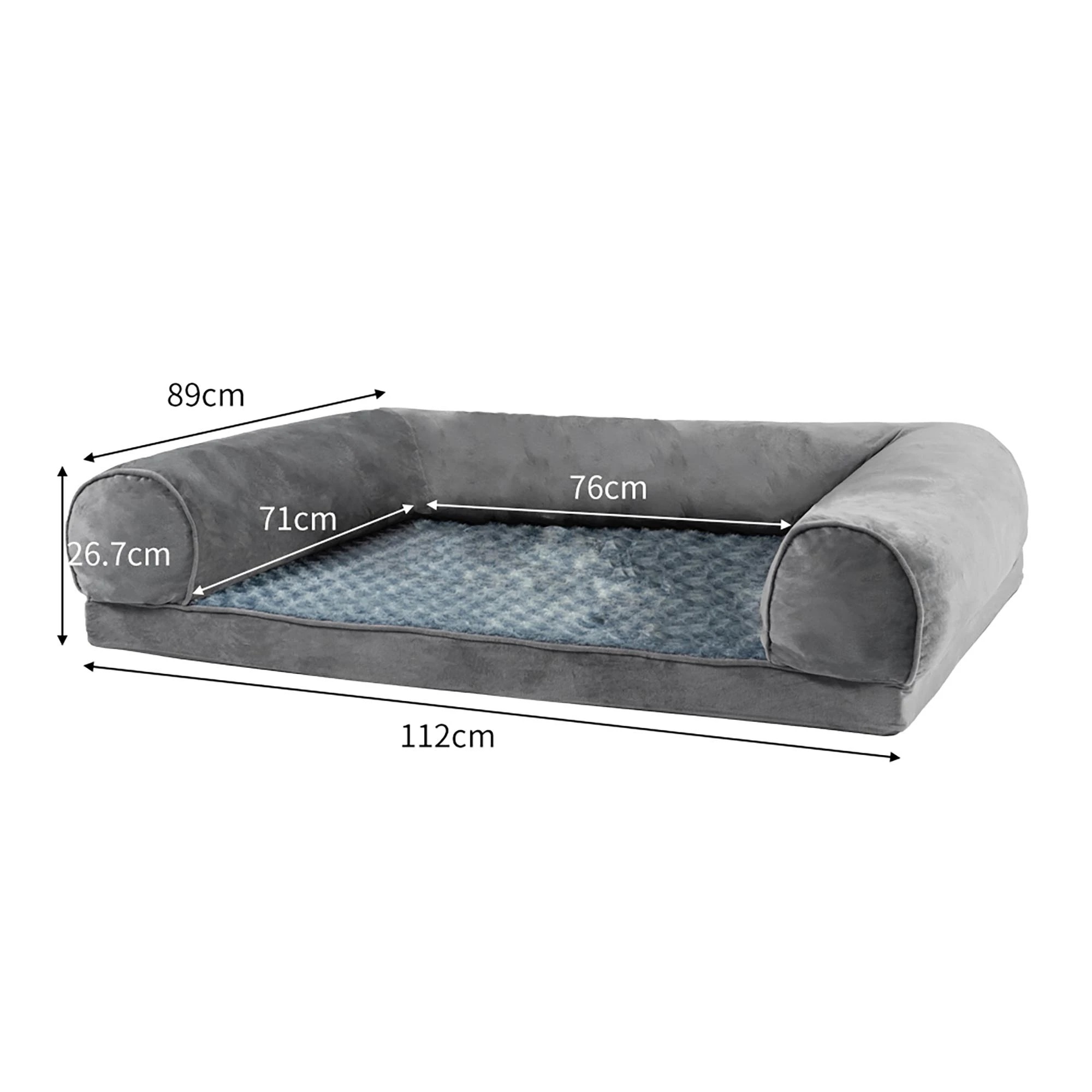 3 Pawz Pet Orthopedic Calming Bed Xl - Grey, 3 of 6