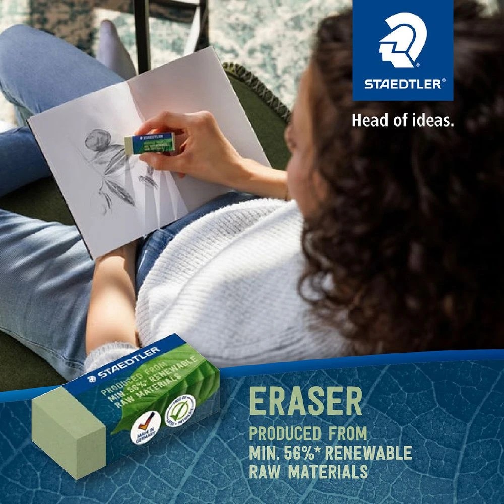 3 Staedtler Mars Green Eraser, 3 of 3