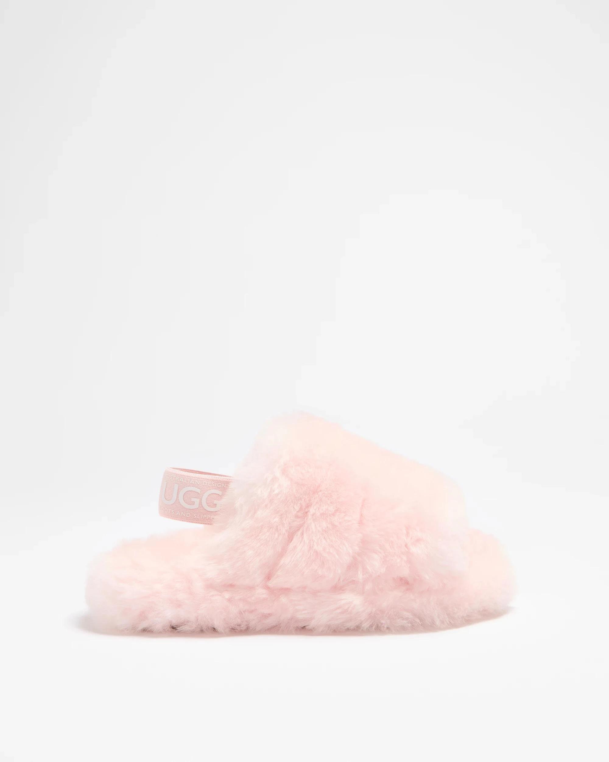 1 Australian Design Ugg Boots and Slippers Womens Genuine Sheepskin Sling Back Slipper PINK, 1 of 3