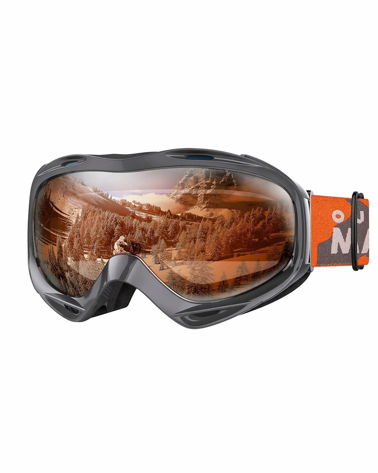 2 OutdoorMaster Adult Youth OTG Anti-Fog UV400 Goggles for Ski Snowboard - Purple, 2 of 9
