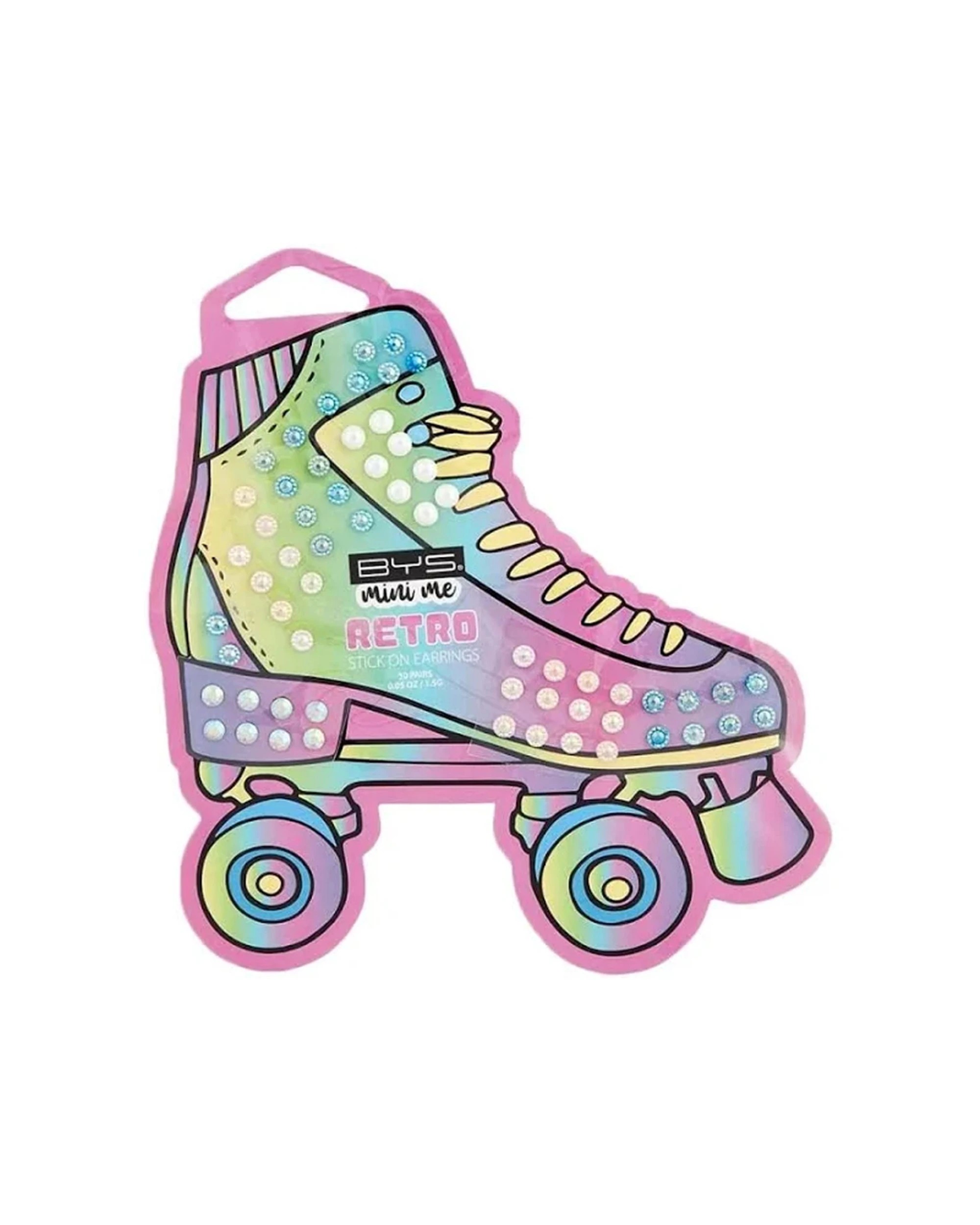 2 BYS 4x 60pcs Mini Me Kids Stick On Earrings Roller Retro - Multi, 2 of 3