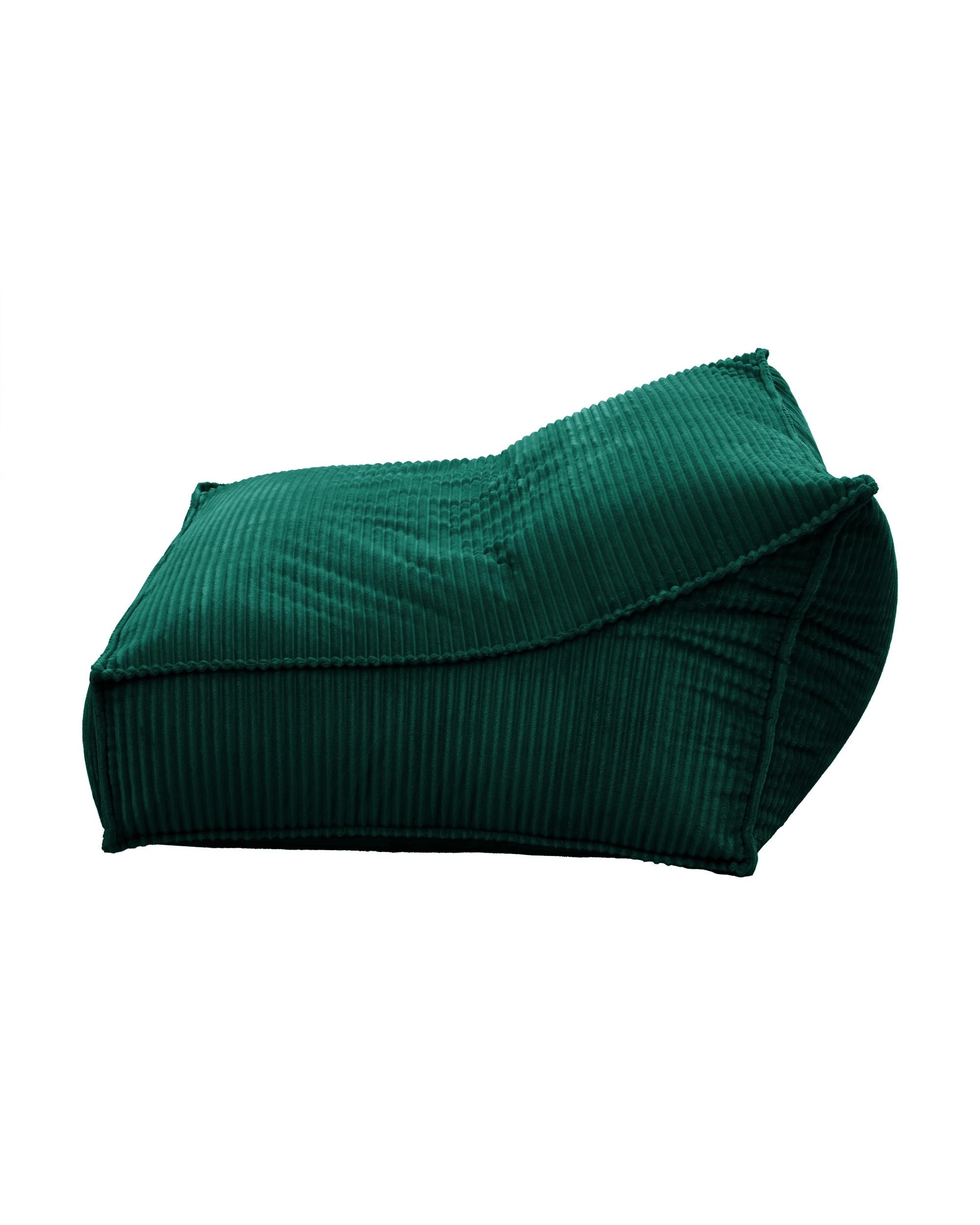 5 Cadence & Co. Wilde Ribbed Luxe Fleece Double Sofa Bean Bag Lounge Cover - Emerald, 5 of 9