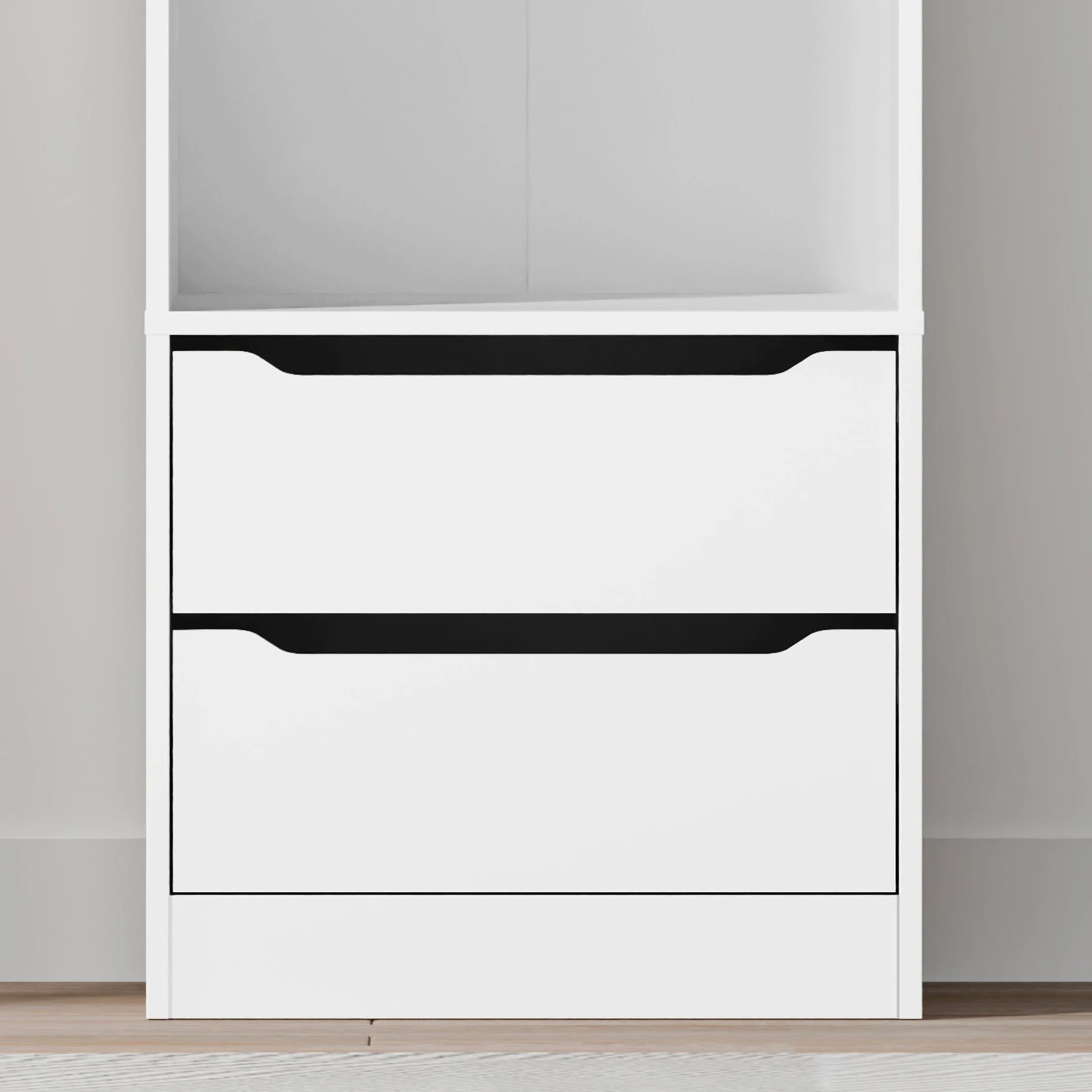 7 Alfordson Wardrobe C2 Drawers lothes Storage Cabinet Hanging Rod - White, 7 of 10