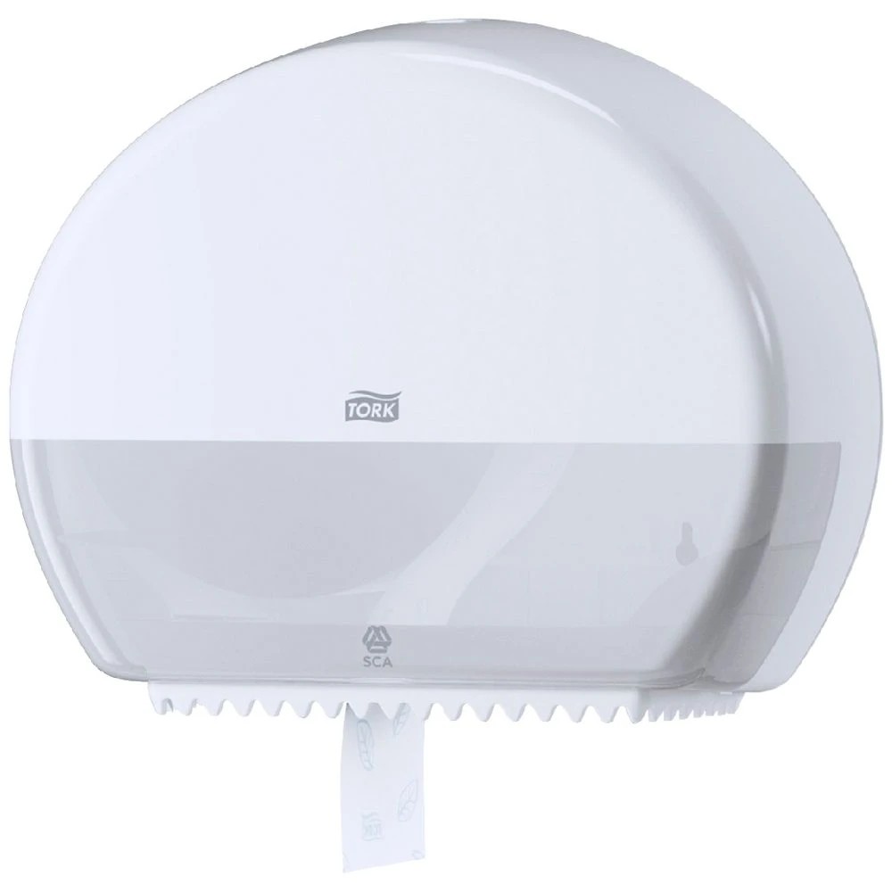 1 Tork T2 Mini Jumbo Roll Toilet Paper Dispenser White, 1 of 1