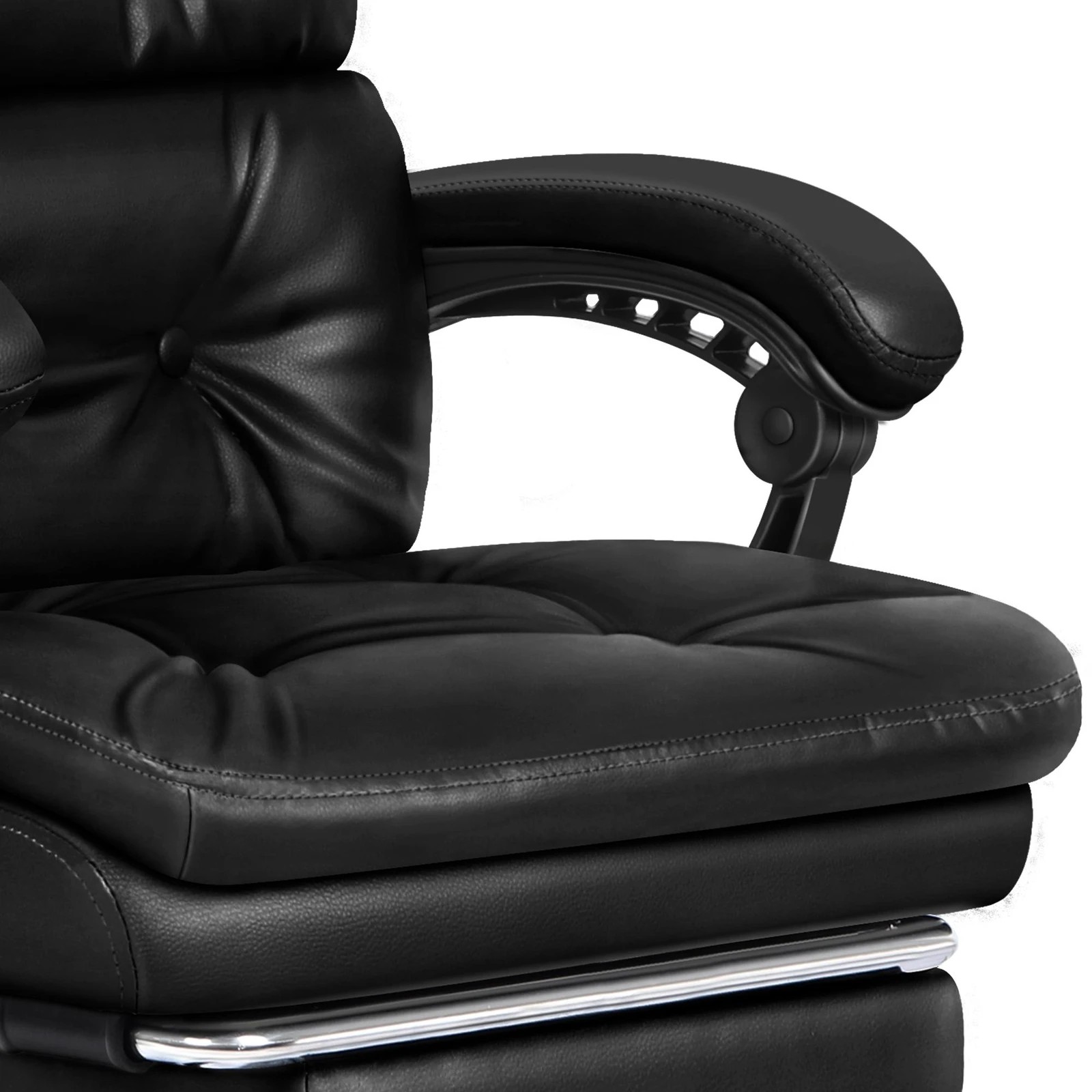 6 Alfordson Office Chair Executive Computer PU Leather Seat Work Recliner Gaming - Black, 6 of 10
