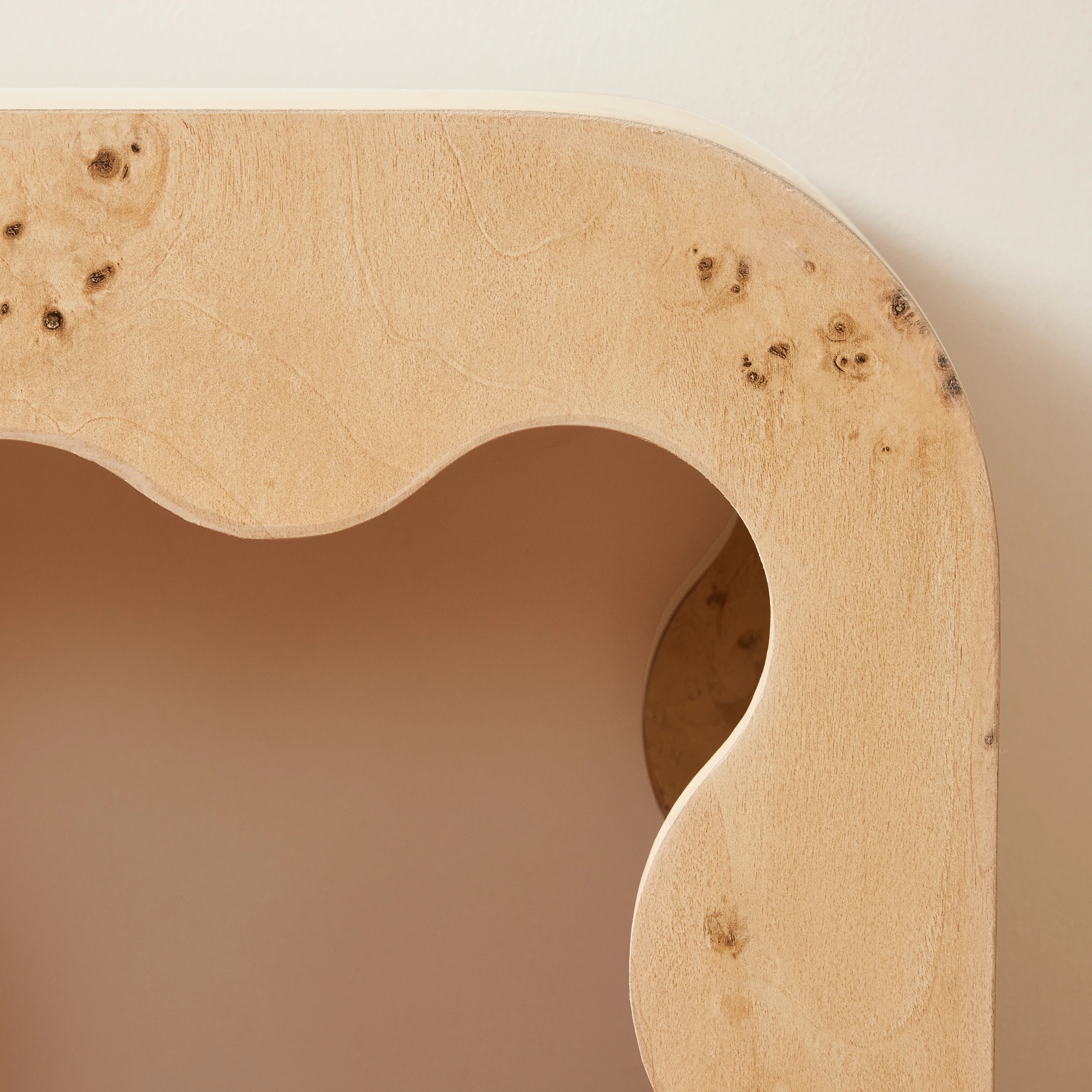 5 Burlwood Look Side Table, 5 of 6