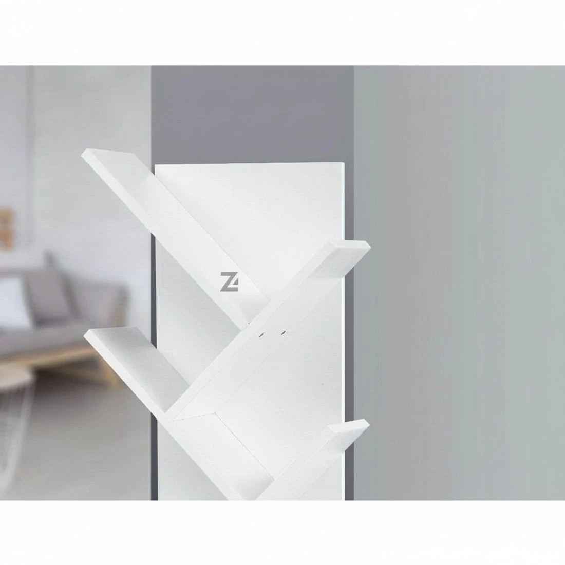 6 Artiss Tree Bookshelf 9 Tiers - White, 6 of 8