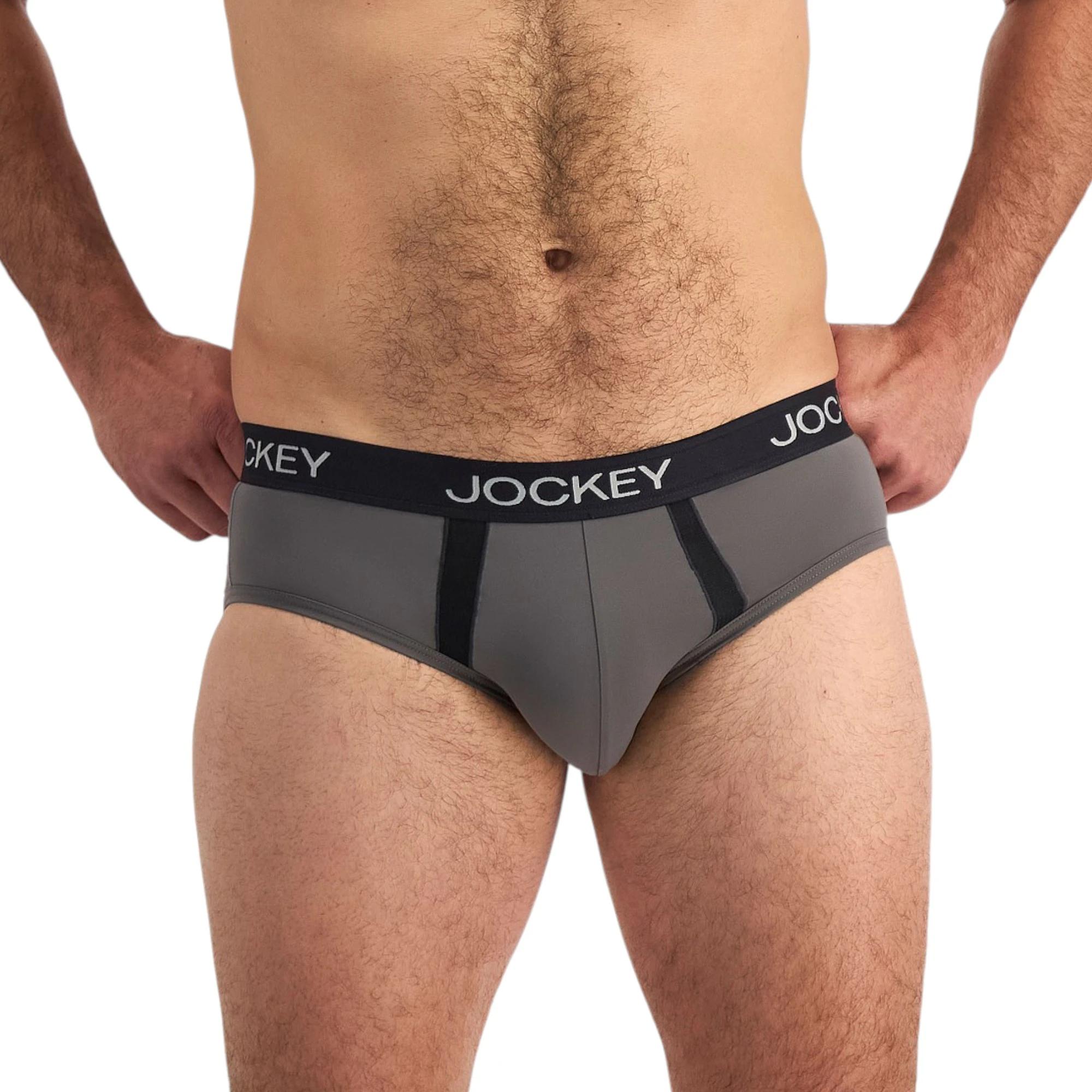 7 Jockey 10 Pack Mens Chafe Proof Pouch Brief Underwear BLACK/GREY, 7 of 7