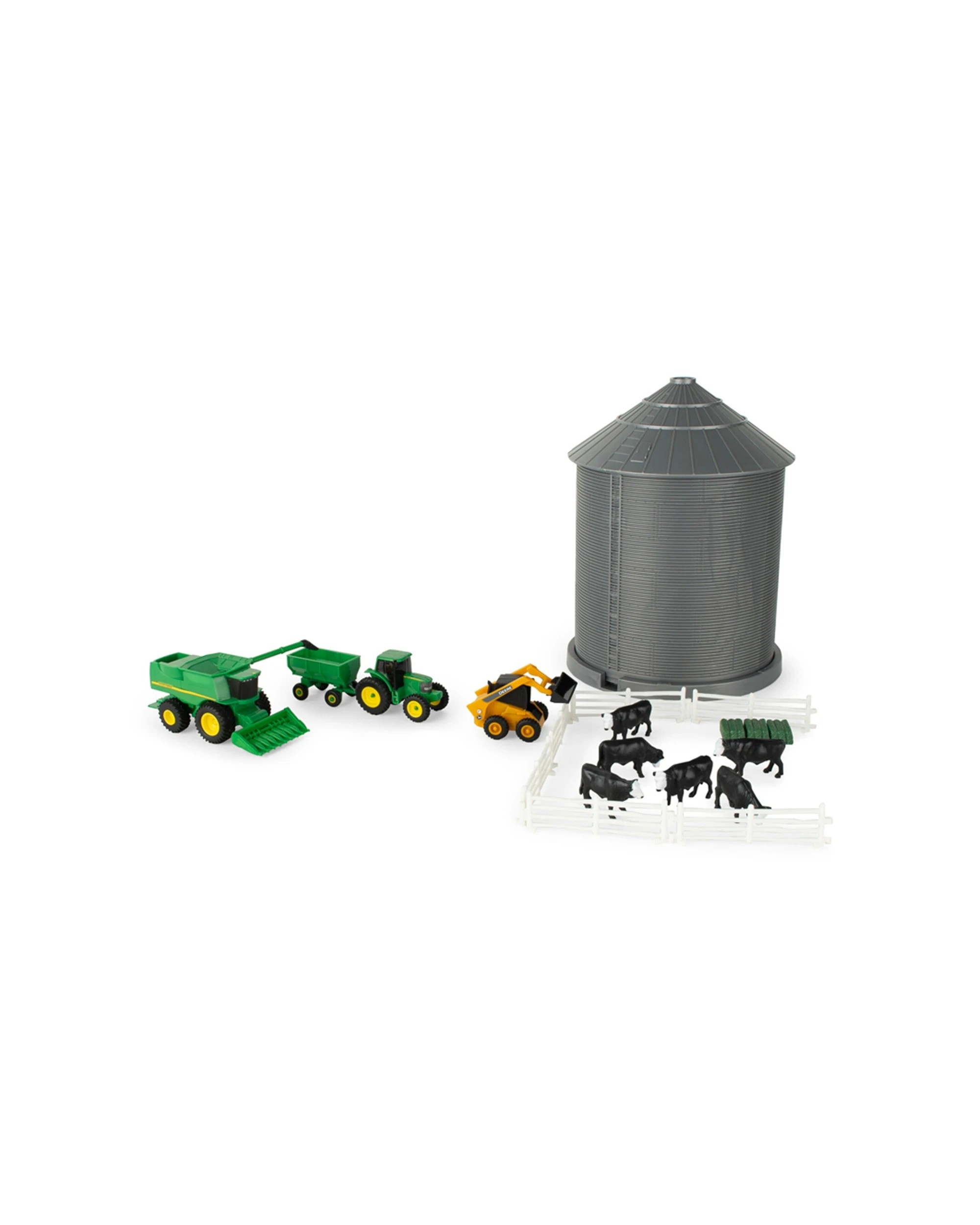 2 John Deere 20pc Farm Playset With Grain Bin 1 64 Scale Kids Toy 3 Years Plus - Green, 2 of 5