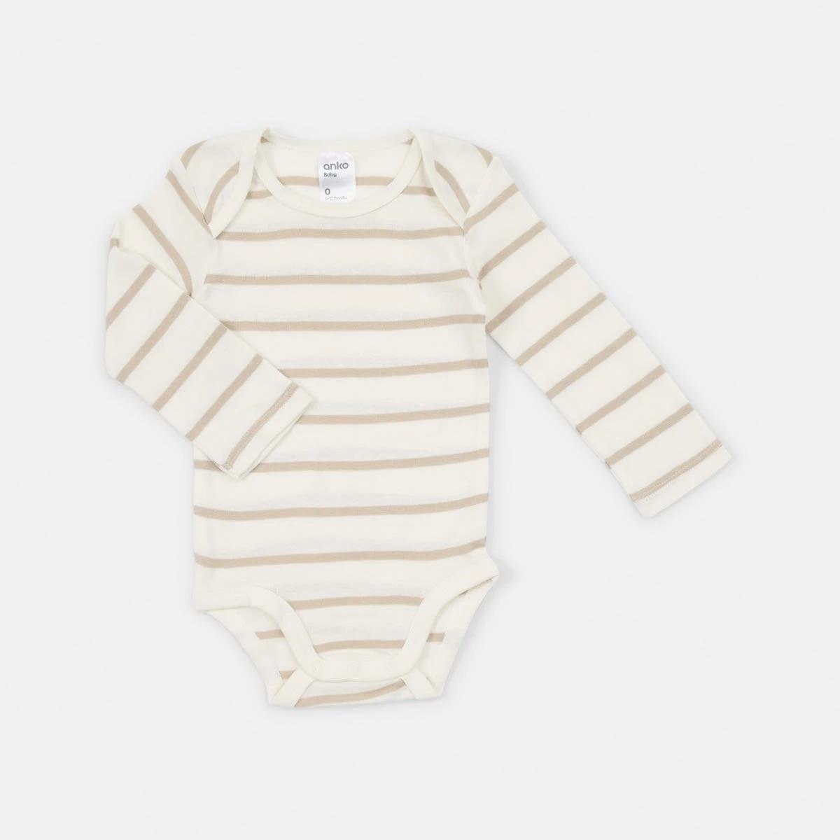 3 5 Pack Long Sleeve Bodysuits Bge 5pk, 3 of 8