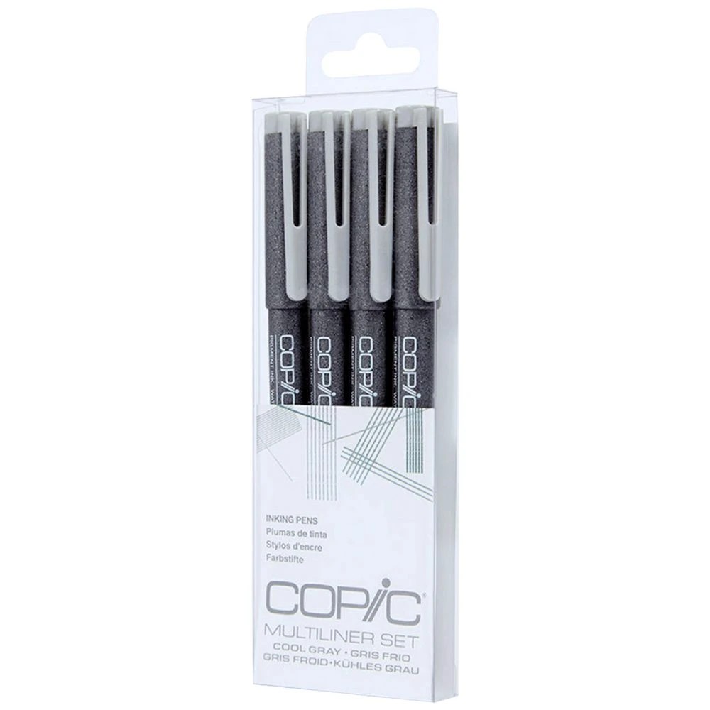 1 Copic Multiliner Marker Assorted Cool Grey 4 Pack, 1 of 2