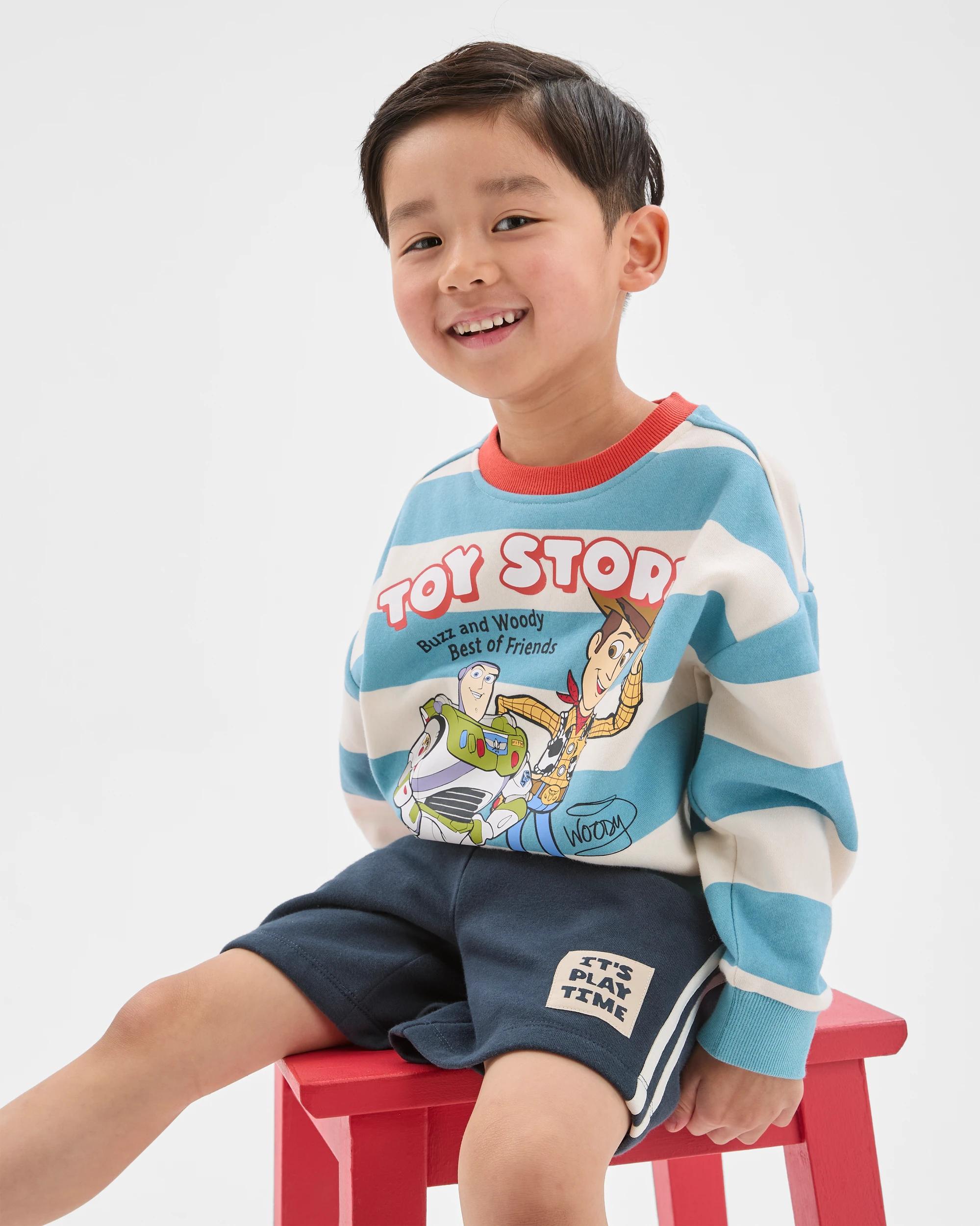 3 Disney Pixar Toy Story Australian Cotton Blend Jumper and Shorts Set BLUE, 3 of 6