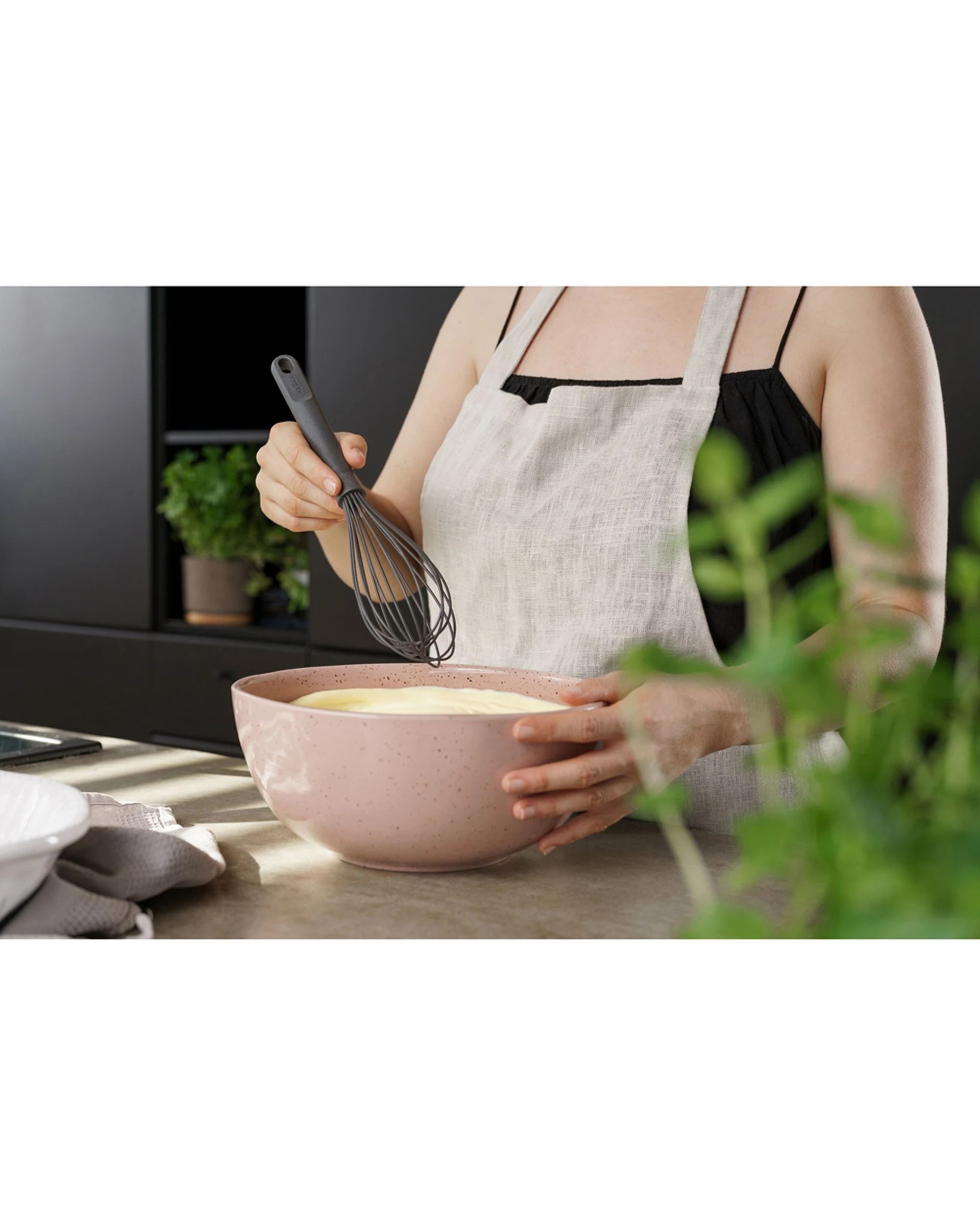 5 Zyliss Balloon Whisk Silicone Large Heat Resistant Kitchen Utensil With Wheat Straw Handle - Grey, 5 of 6