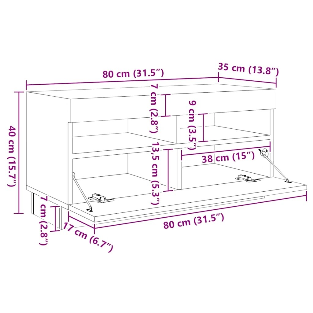 7 vidaXL Tv Cabinet Engineered Wood - Brown, 7 of 7
