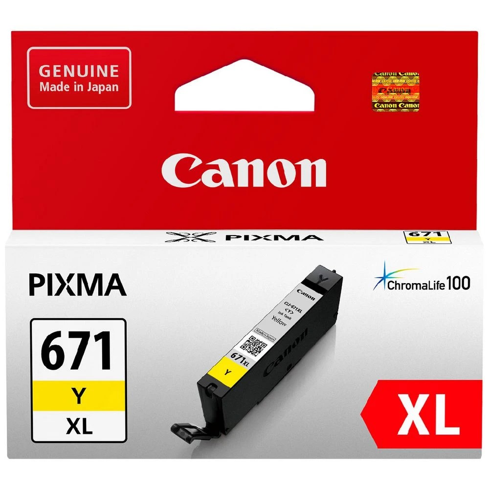 1 Canon CLI 671XL Ink Cartridge Yellow, 1 of 4