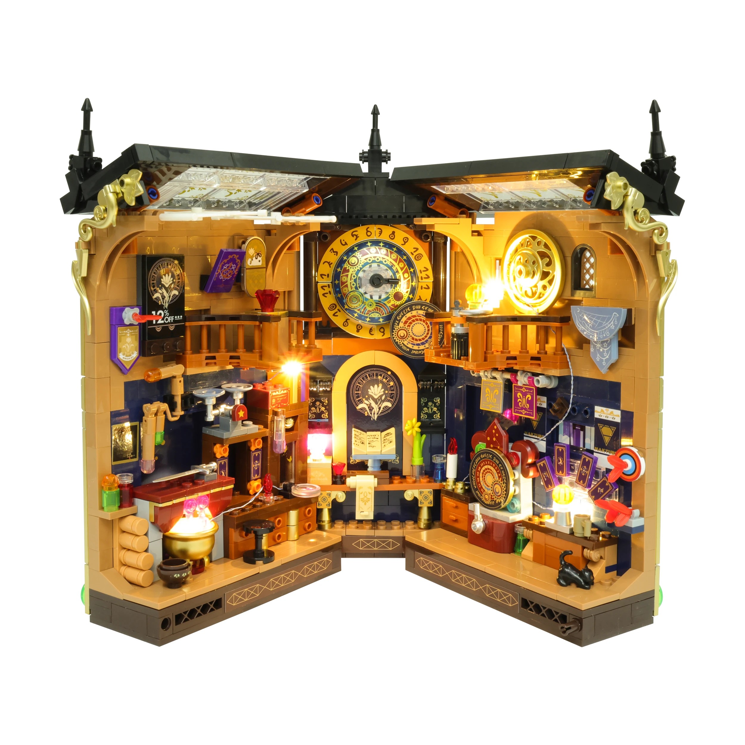 2 896 Piece Mini Blocks Building Series: Light Up Book Nook Playset, 2 of 7