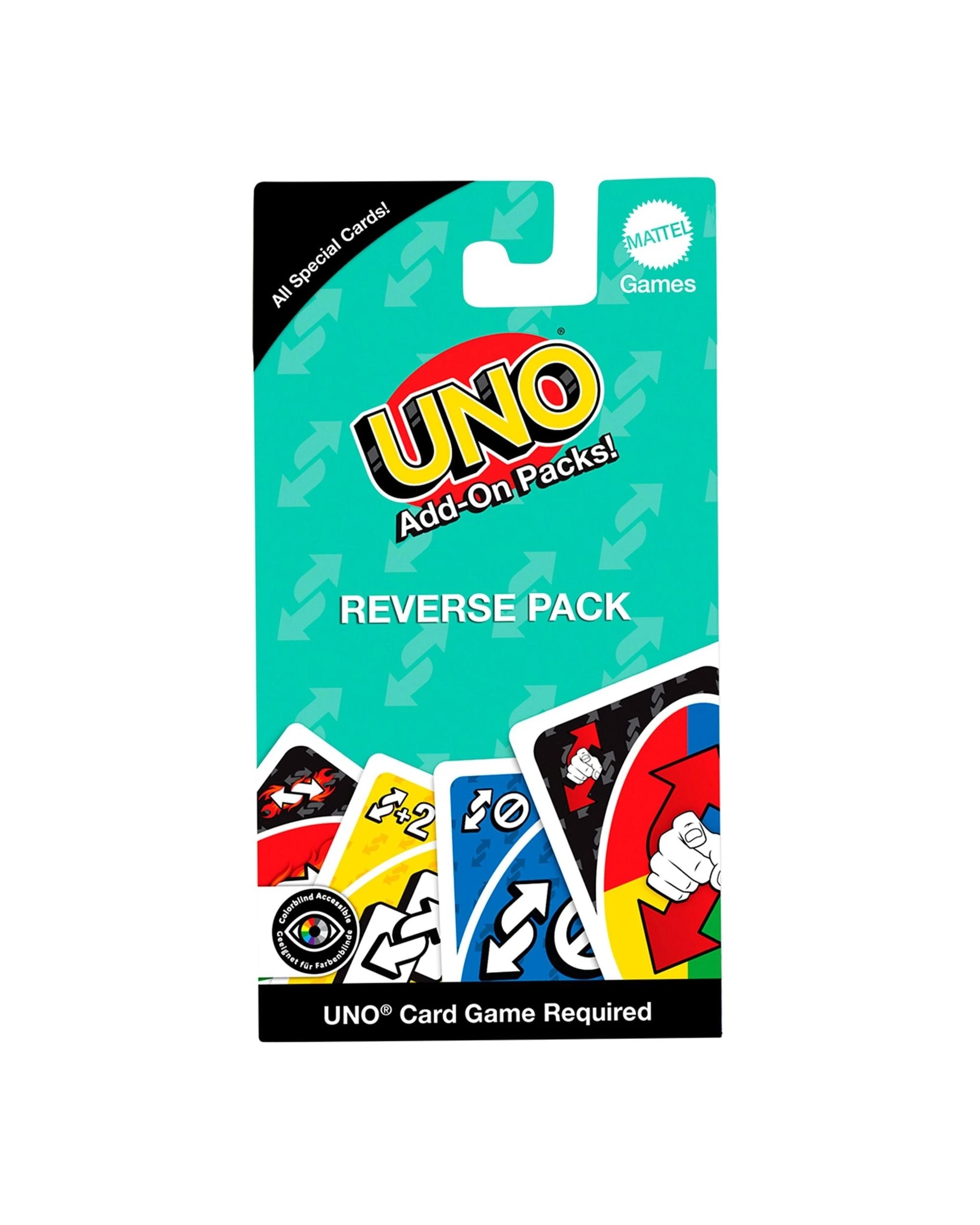 1 Mattel Games UNO Add-On Packs Reverse Pack Card Game, 1 of 6