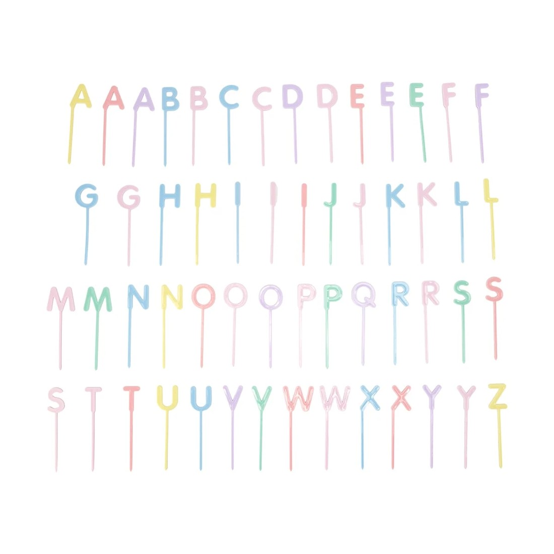 1 55 Piece Letter Cake Toppers, 1 of 5