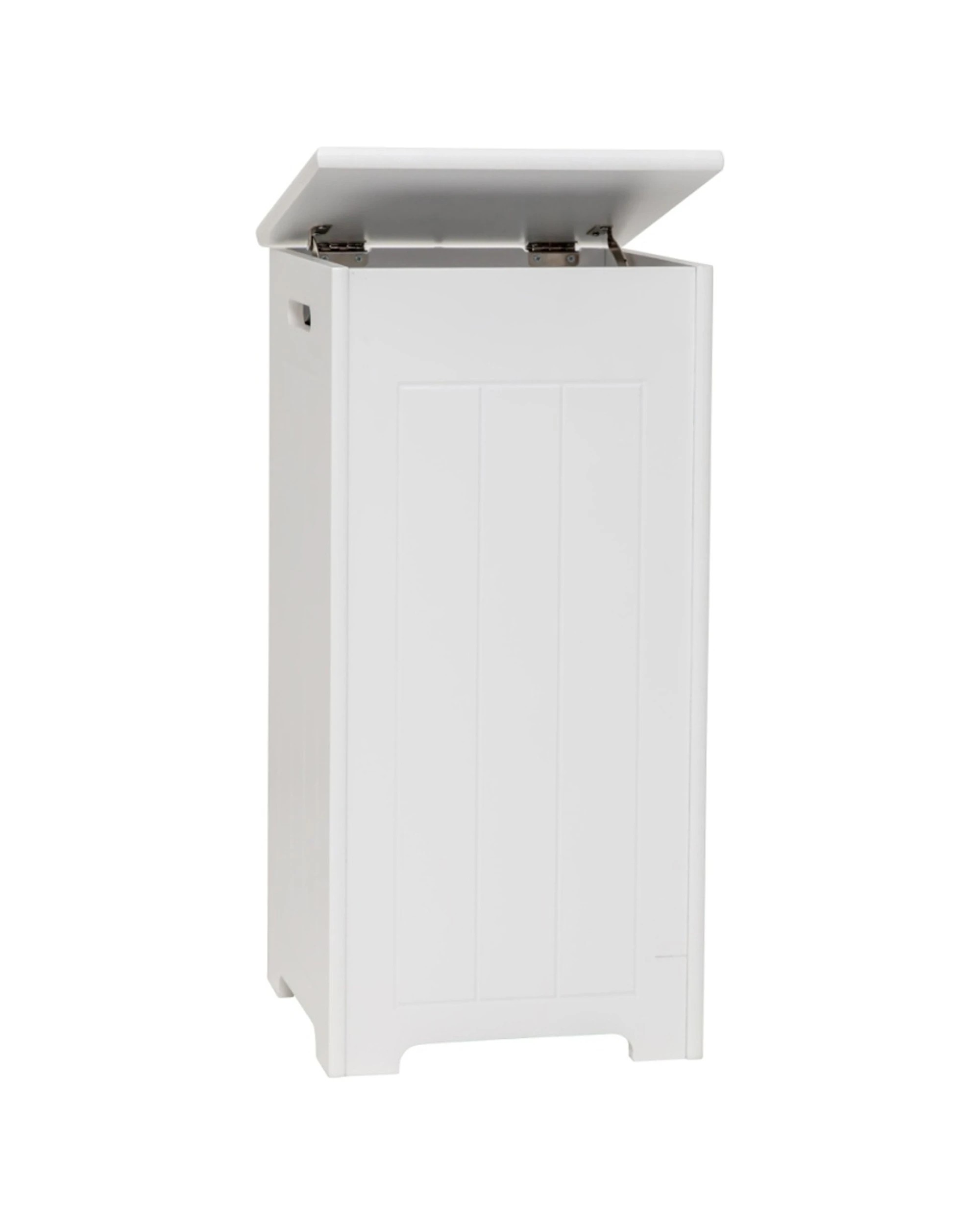 4 Alpine Bay Maine Bathroom Laundry Storage Hamper Basket MDF Construction 30x30x60cm - White, 4 of 9