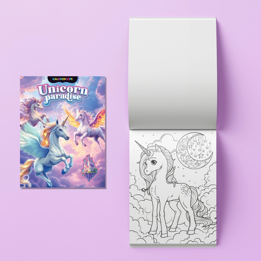 4 Kaleidoscope Unicorn Paradise Colouring Kit - Book, 4 of 5