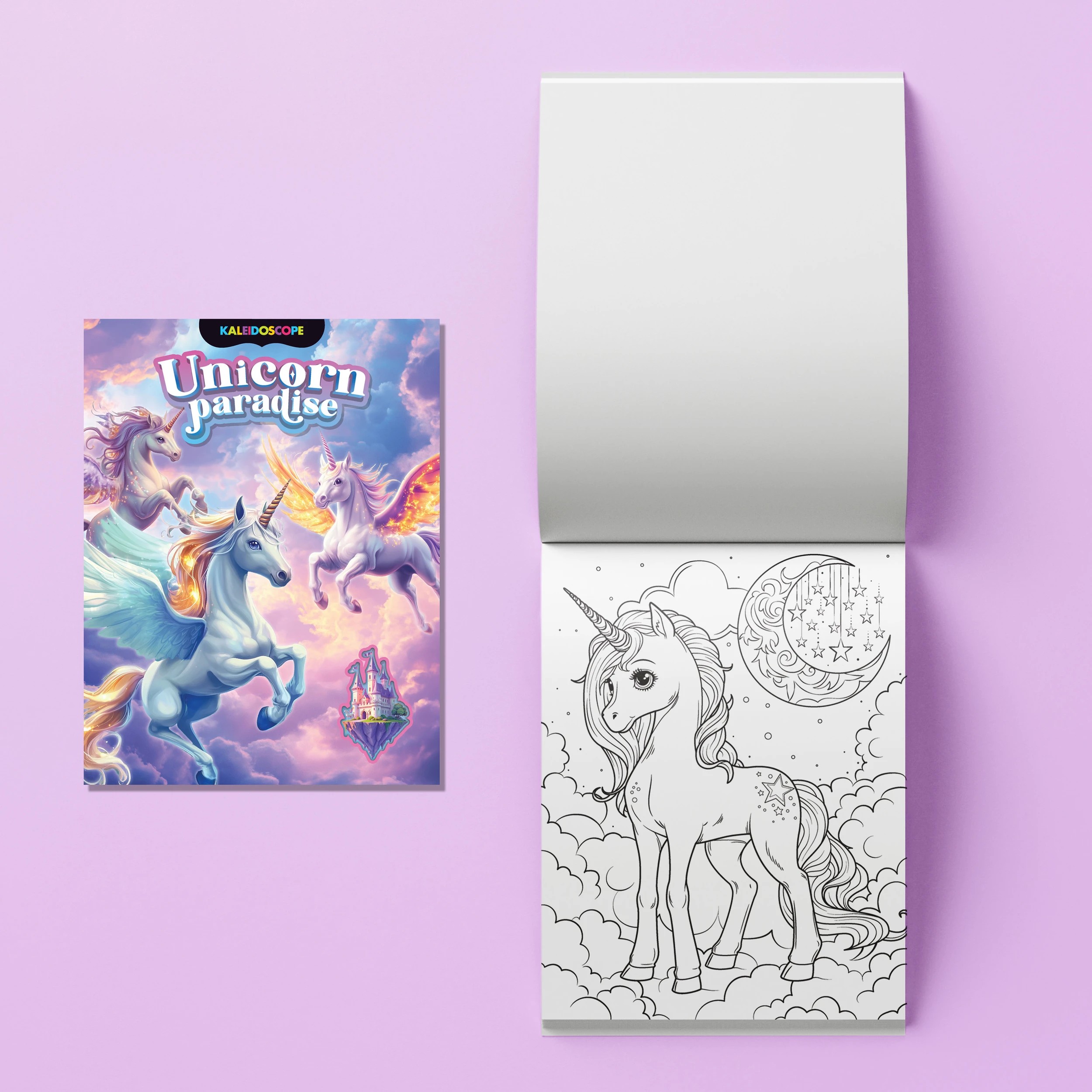 4 Kaleidoscope Unicorn Paradise Colouring Kit - Book, 4 of 5