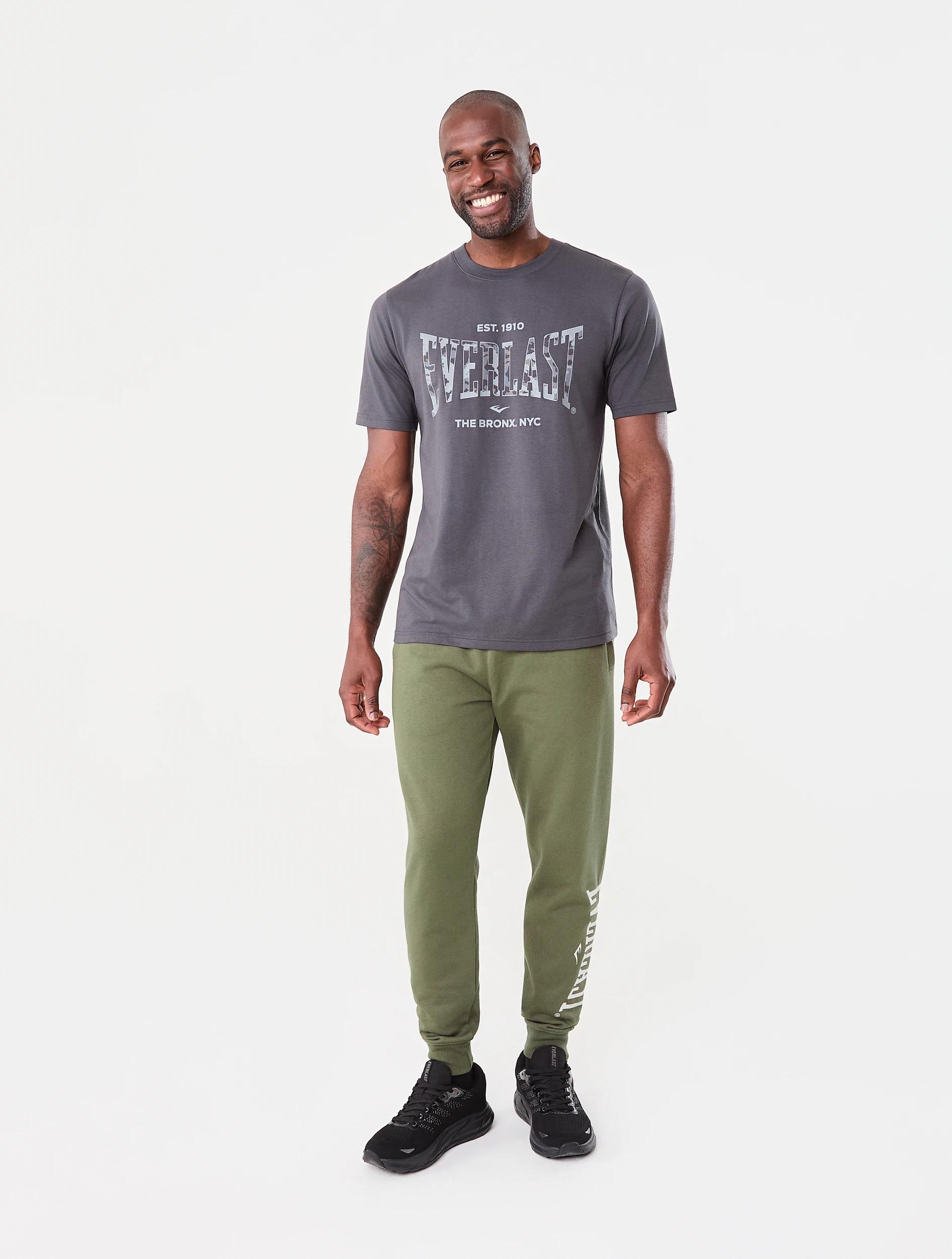 7 Everlast Mens Block Trackpants Olive, 7 of 7