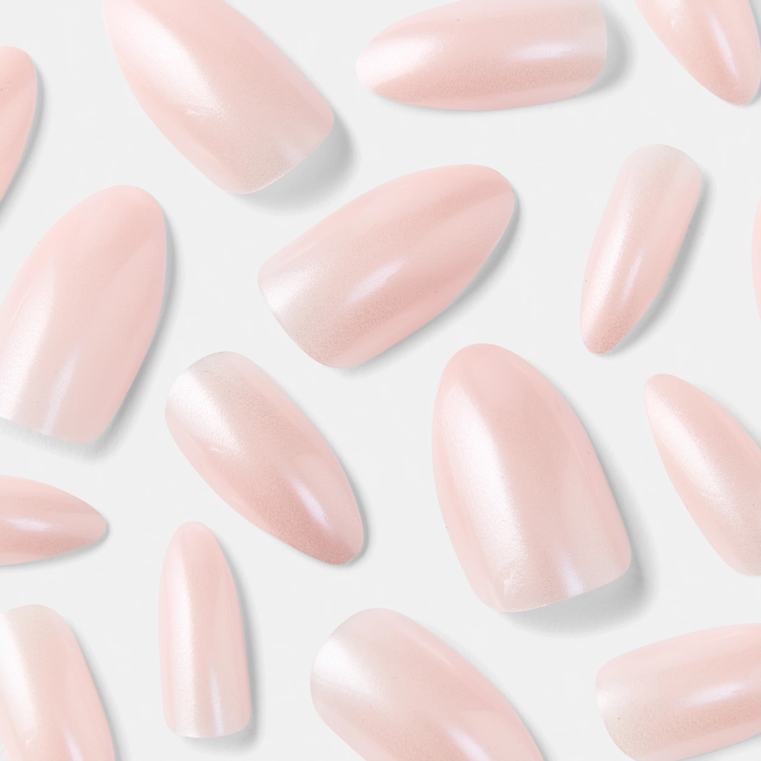 4 OXX Cosmetics 24 Pack Artificial Nails with Adhesive - Stiletto Shape, Light Pink Glaze, 4 of 5