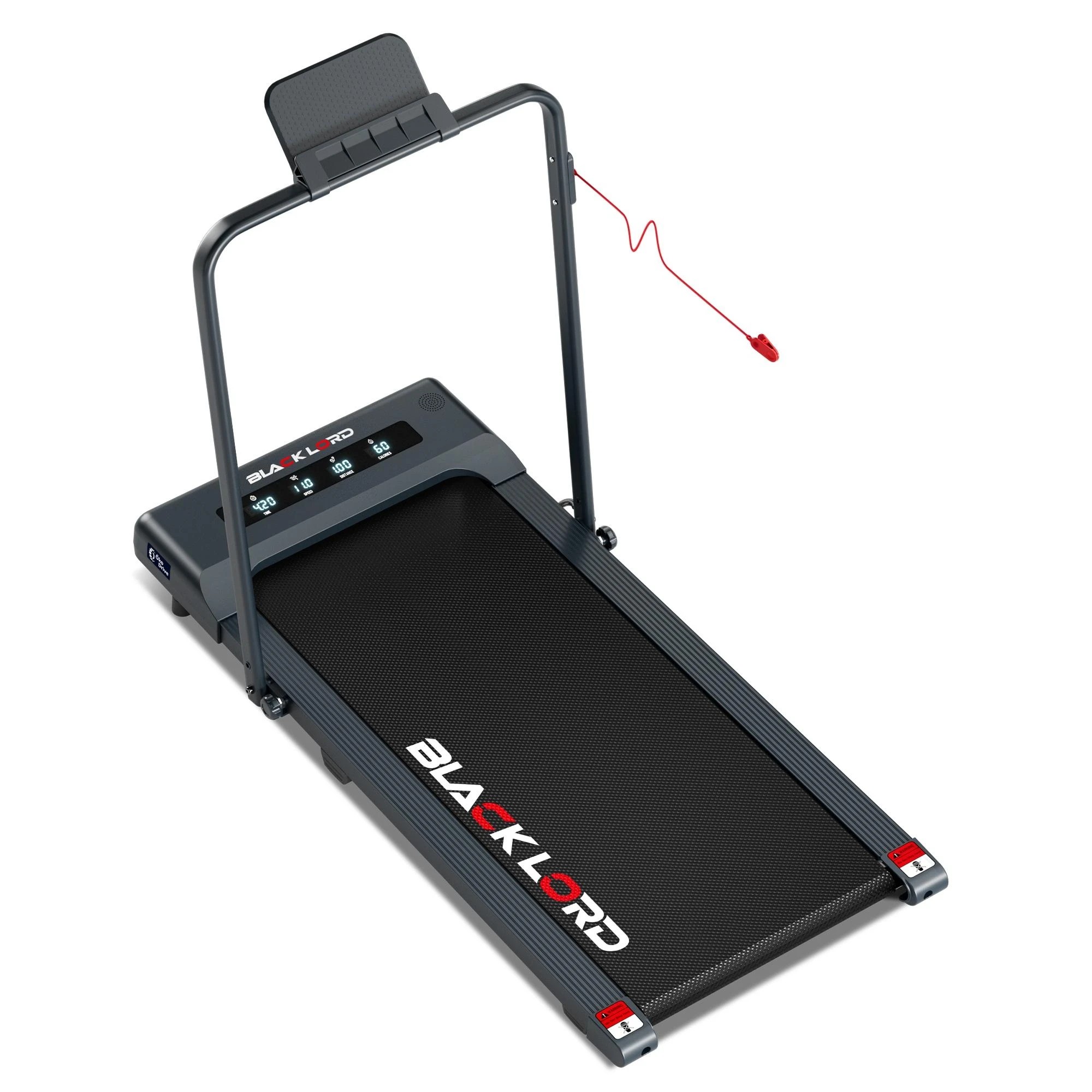 1 Black Lord Treadmill Electric Walking Pad Under Desk Foldable Gym 400mm - Grey, 1 of 10