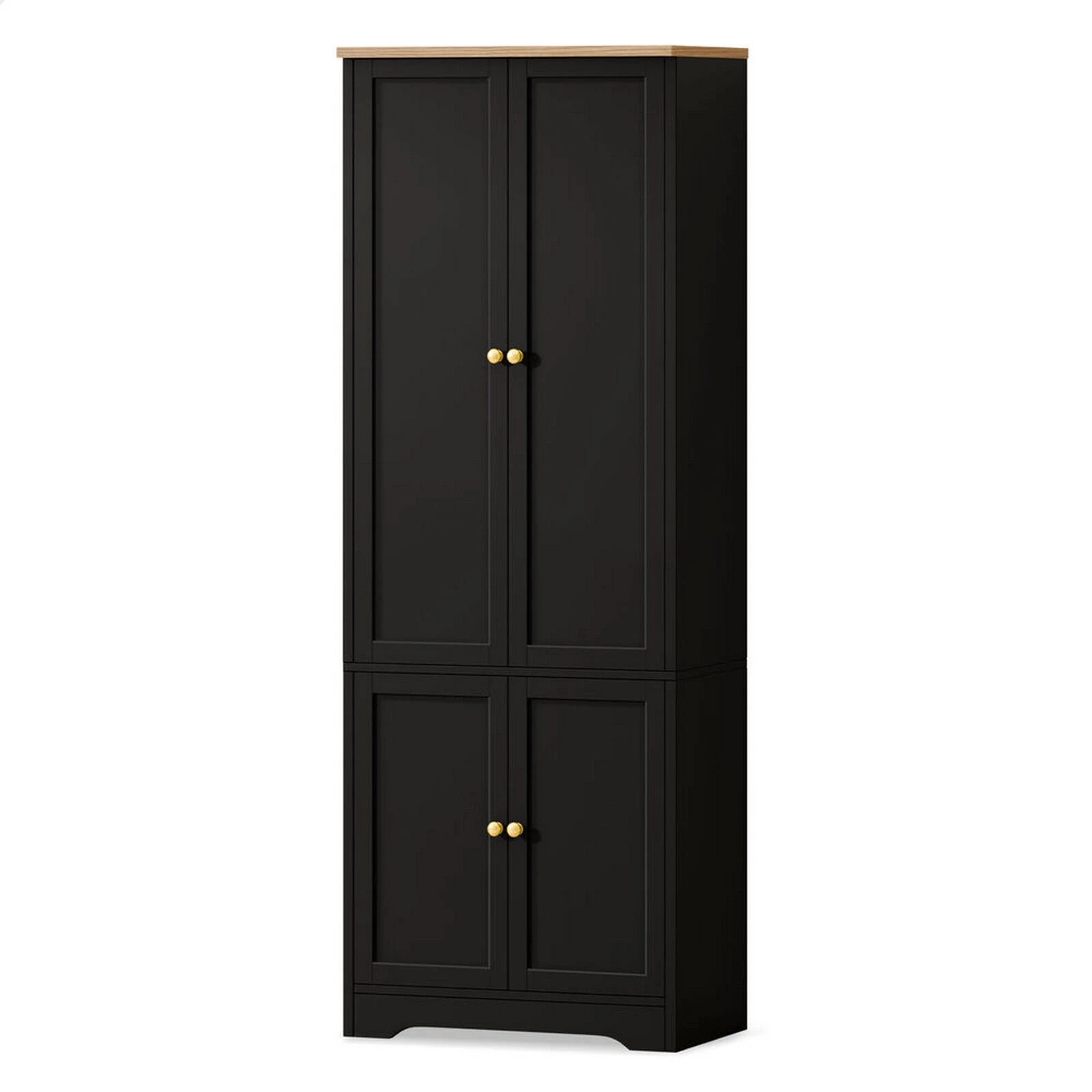 1 Alfordson Buffet Sideboard Cupboard Cabinet Kitchen Hallway Storage Shelf - Black, 1 of 10