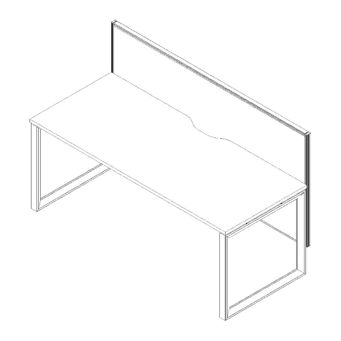 2 Stilford Screen 1500 W x 900 H mm Black Frame Grey Fabric, 2 of 10