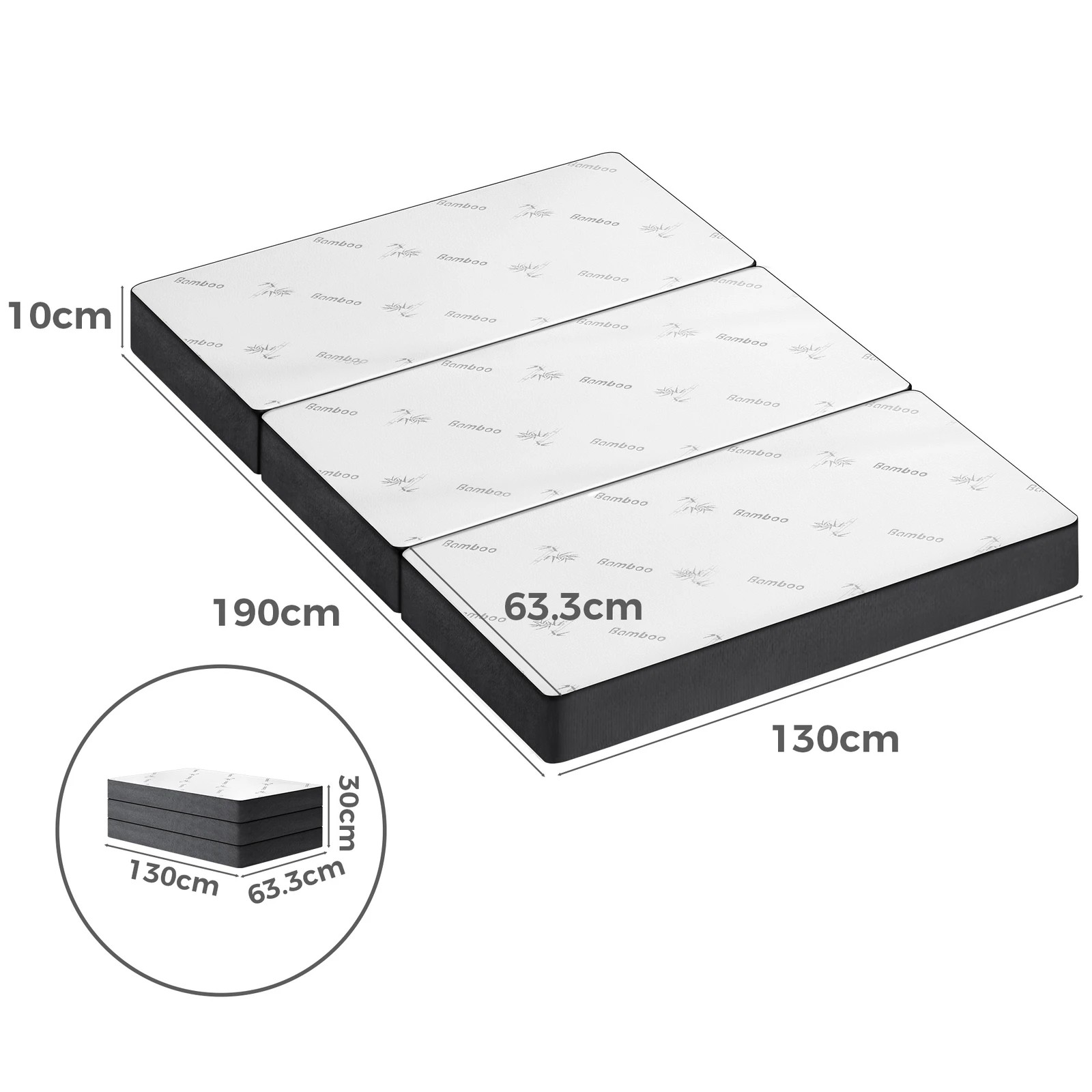 2 Starry Eucalypt Folding Mattress Foldable Sofa Lounge Foam Chair Portable Double, 2 of 4