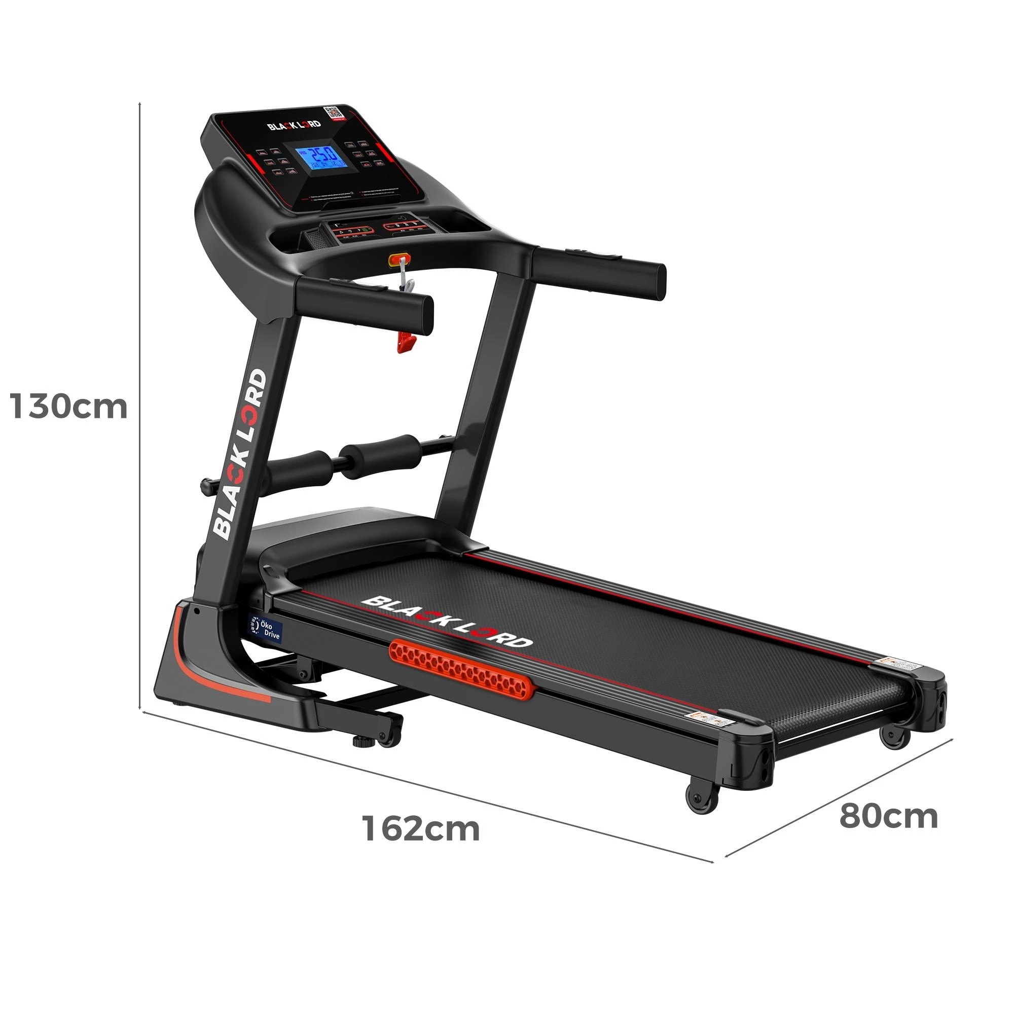 2 Black Lord Treadmill Electric Auto Incline Home Gym Exercise Run Machine EXP32, 2 of 9