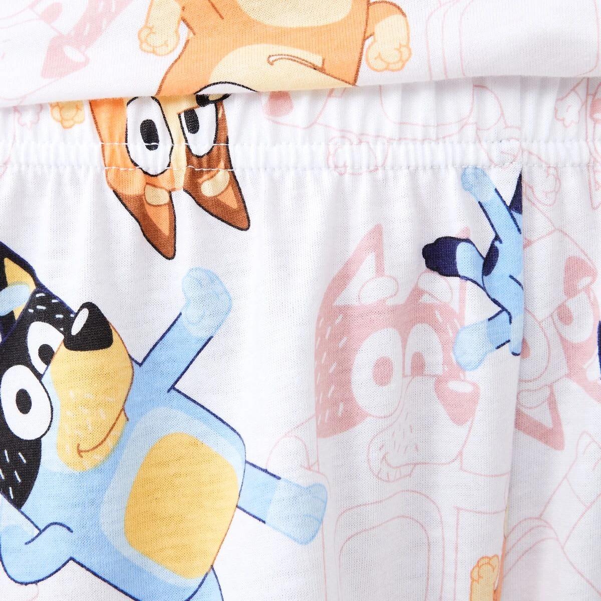 7 Bluey License Family Matching Short Sleeve Top and Shorts Comfort Pyjama Set BLUEY WHITE, 7 of 8