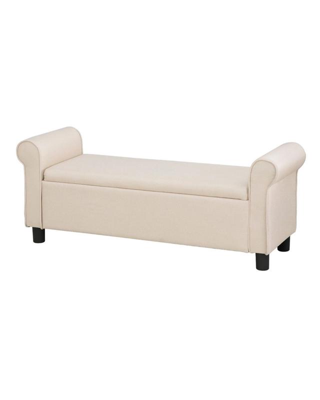 Artiss Storage Ottoman Blanket Box 125cm Arm Linen - B