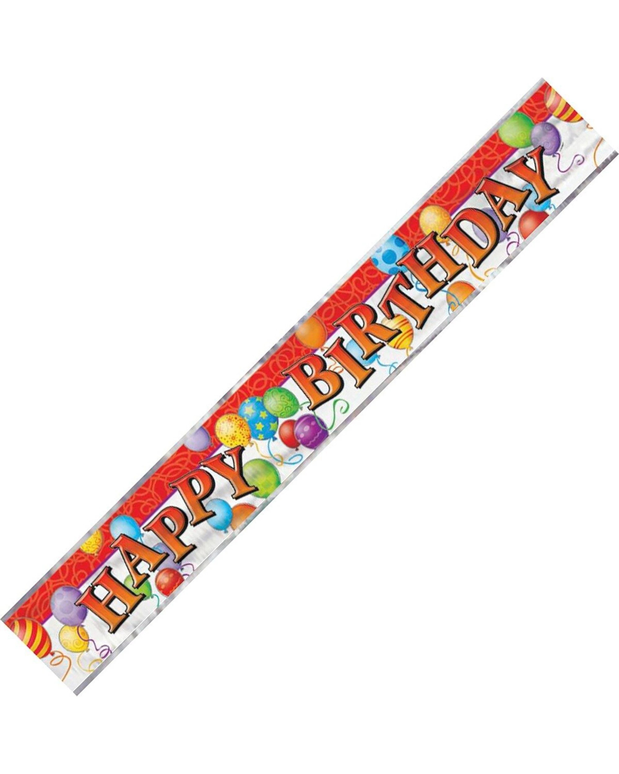 1 Meteor Party Foil Banner Decoration Accessory Happy Birthday Balloons 12ft - Multi, 1 of 1