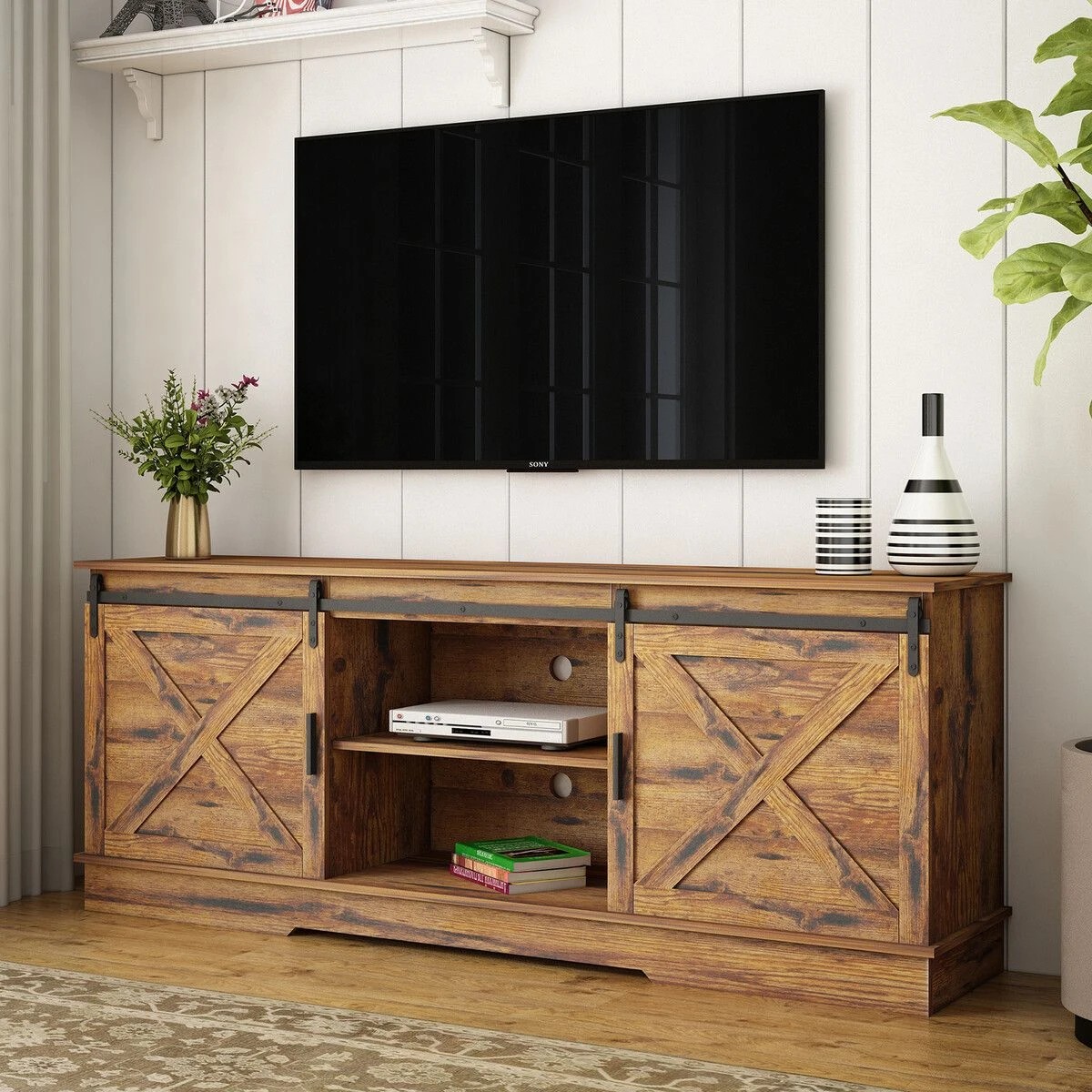 2 Ausway TV Kitchen Cabinet Stand Entertainment Unit Sideboard Buffet, 2 of 9