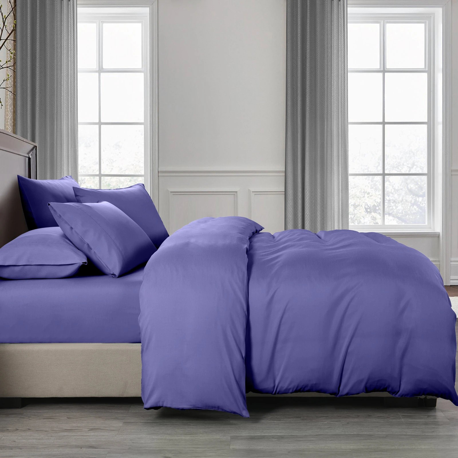 3 Royal Comfort 2000TC Quilt Cover Set Bamboo Cooling Hypoallergenic Breathable - King Bed - Blue, 3 of 4