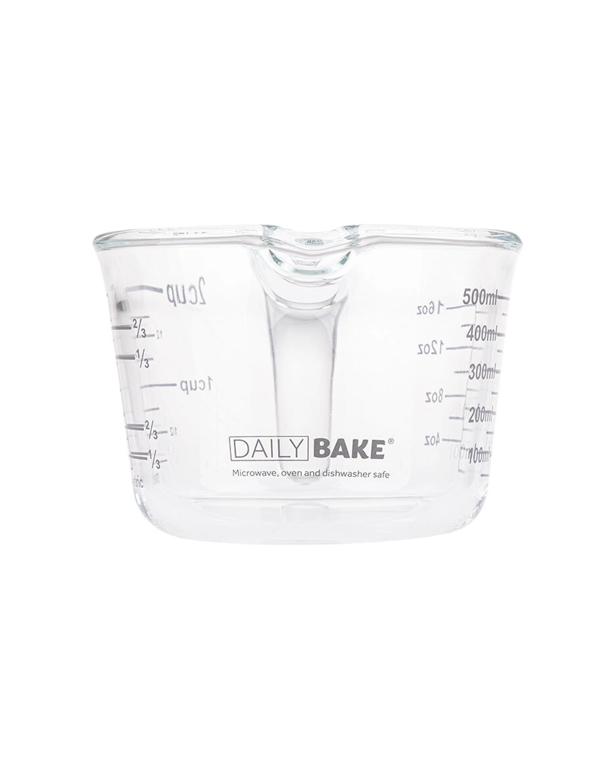 2 Daily Bake Borosilicate Glass 2-Cup 500ml Kitchen Measure Jug Utensil - Clear, 2 of 8