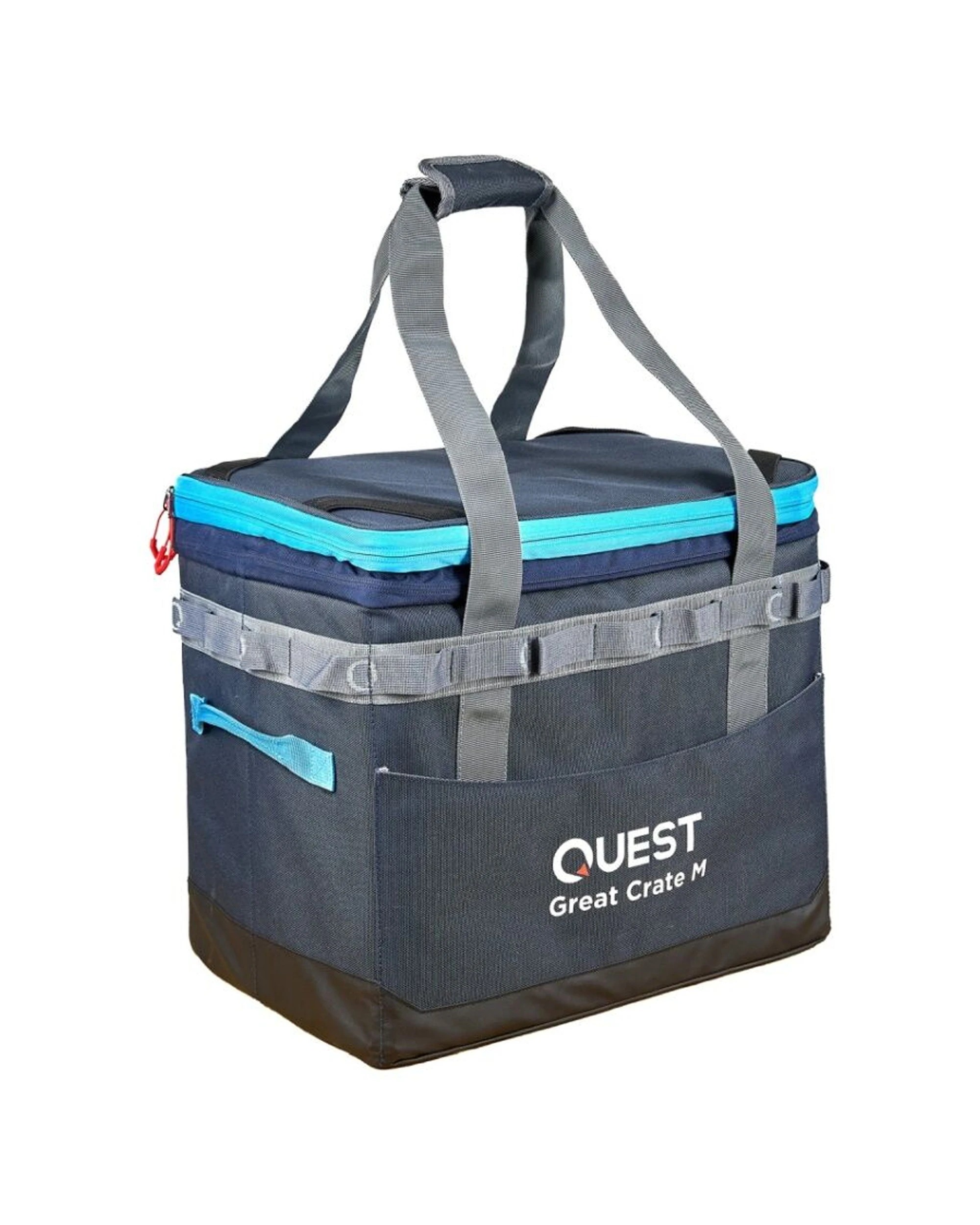 1 Quest Outdoors Great Crate Collapsible Camping Storage 36-47L Medium With Lid - Grey, 1 of 8