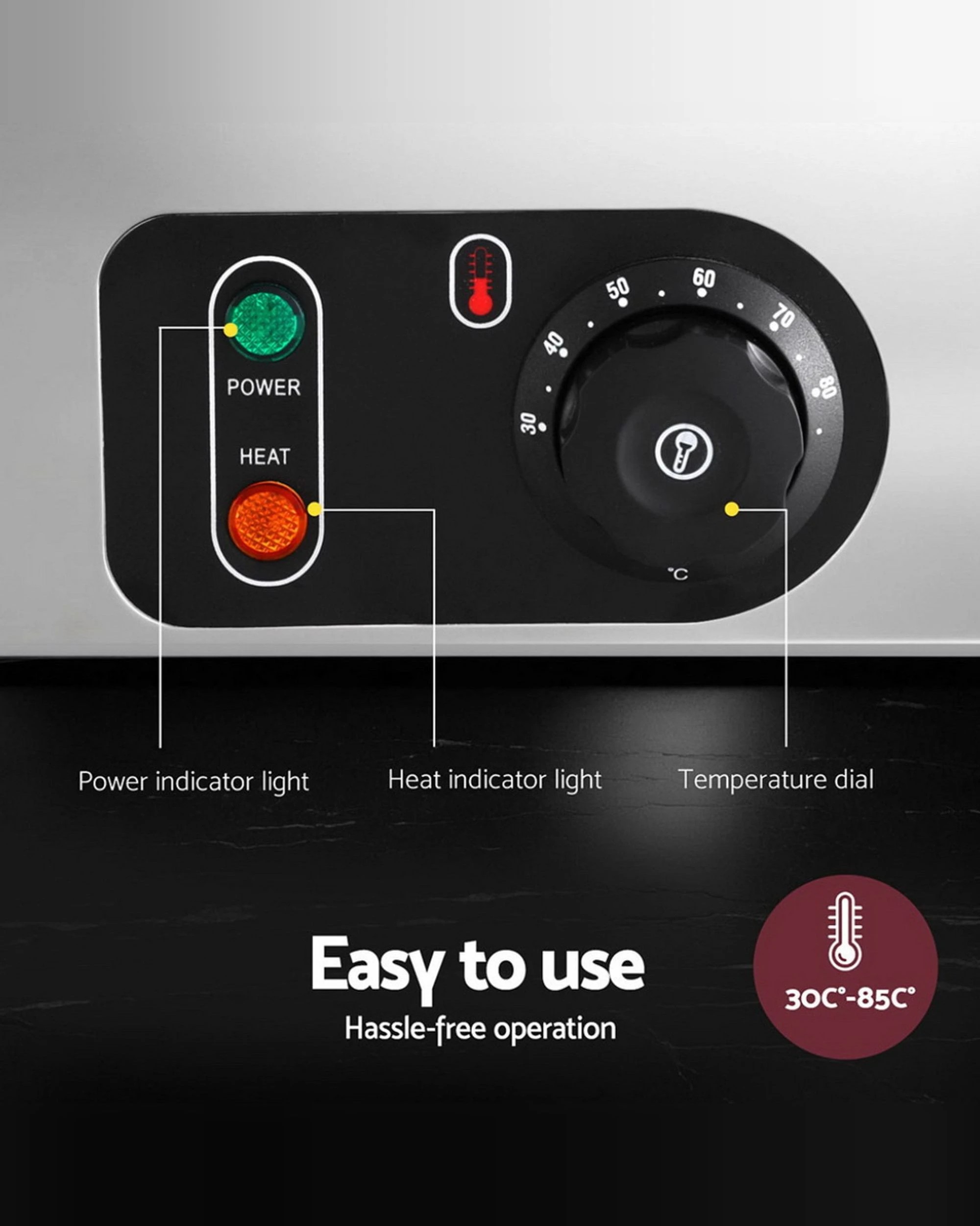 3 Devanti Commercial Food Warmer Bain Marie 4 Electric Buffet Pans - Silver, 3 of 6