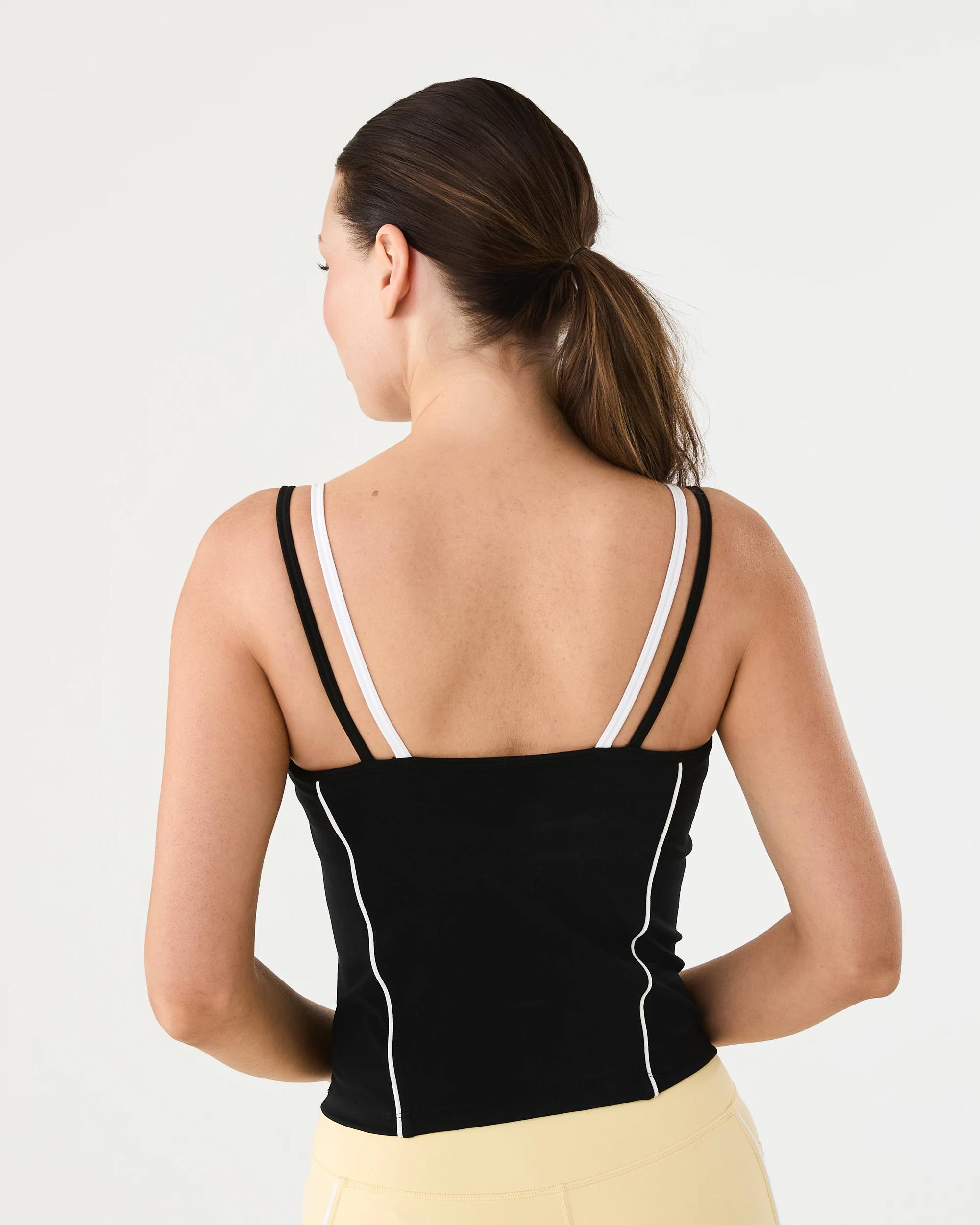 3 Active Womens Dual Strap Tank Black, 3 of 7