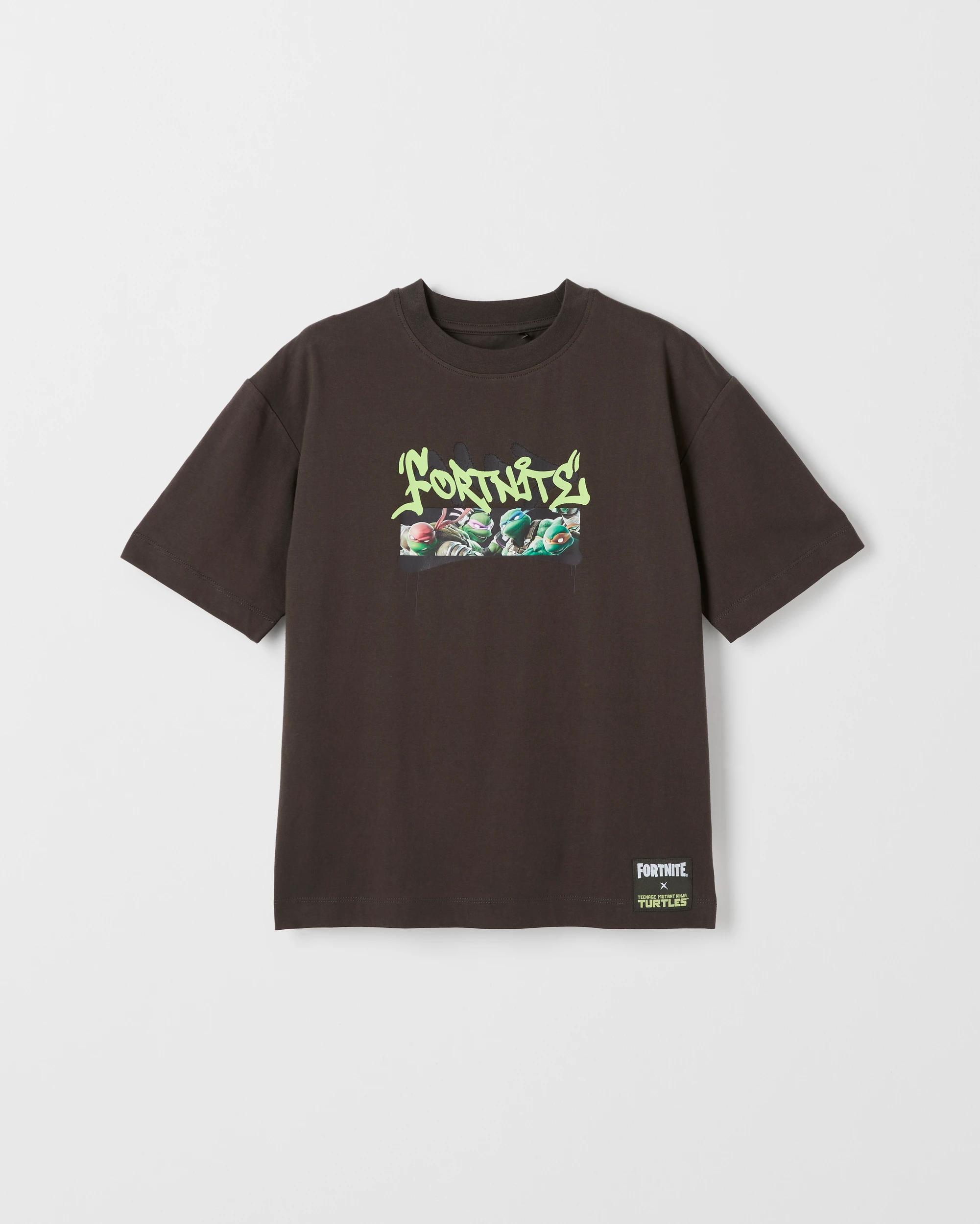 6 Teenage Mutant Ninja Turtles/Fortnite Australian Cotton Oversized T-Shirt DARK GREEN, 6 of 7