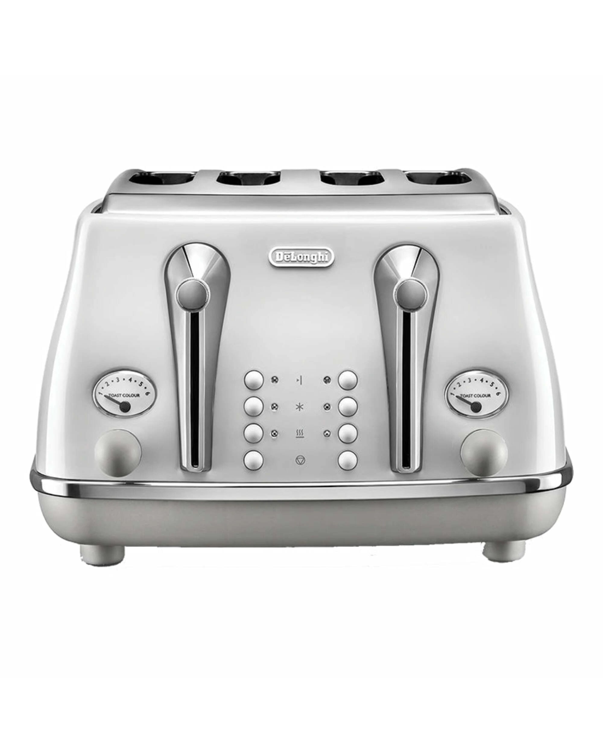 1 DeLonghi Icona Capitals 4 Slice Toaster - Sydney White - WHITE, 1 of 5