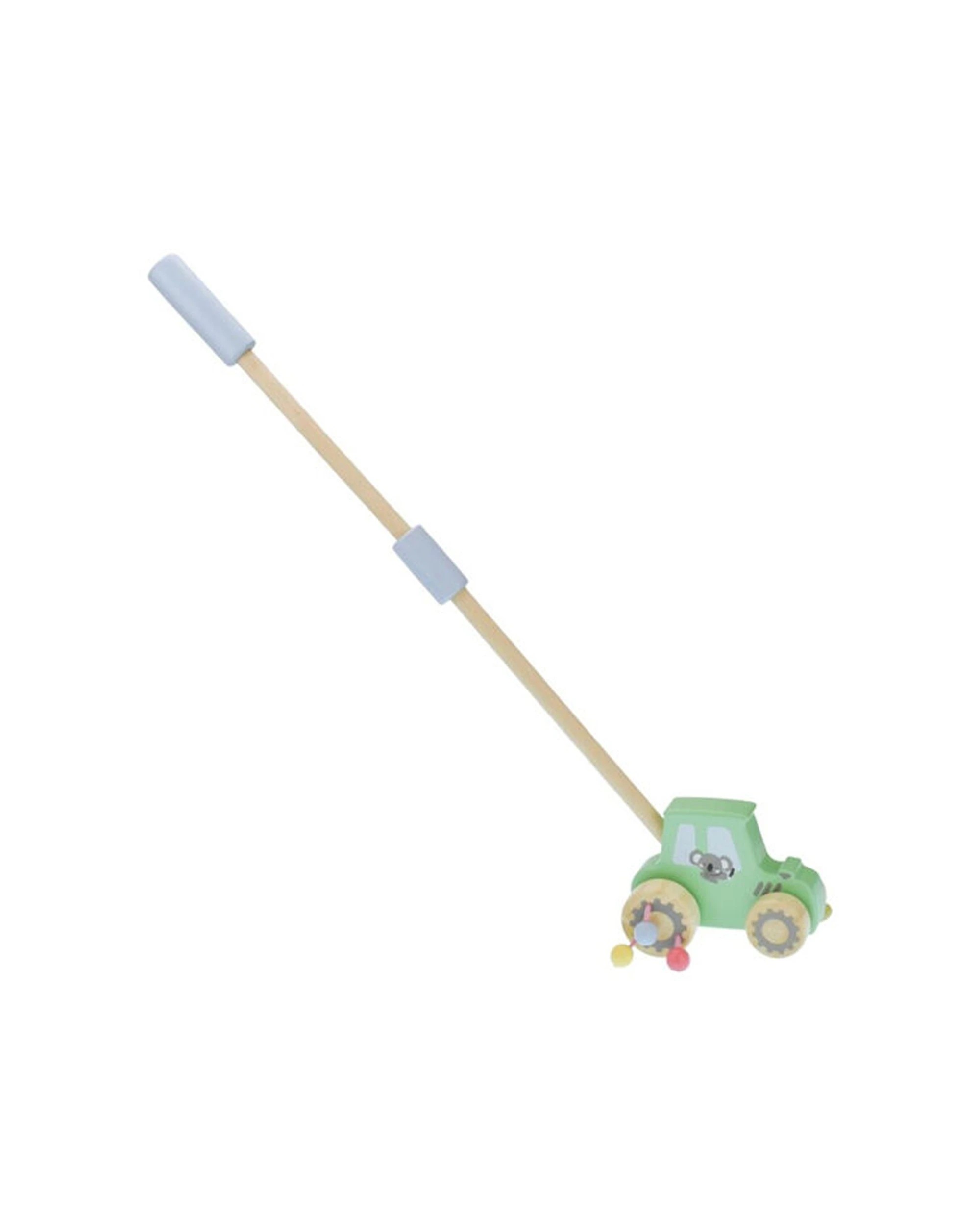 1 Kaper Kidz Wooden Push Along Tractor Walking Assitance Toy Toddler - Multi, 1 of 4