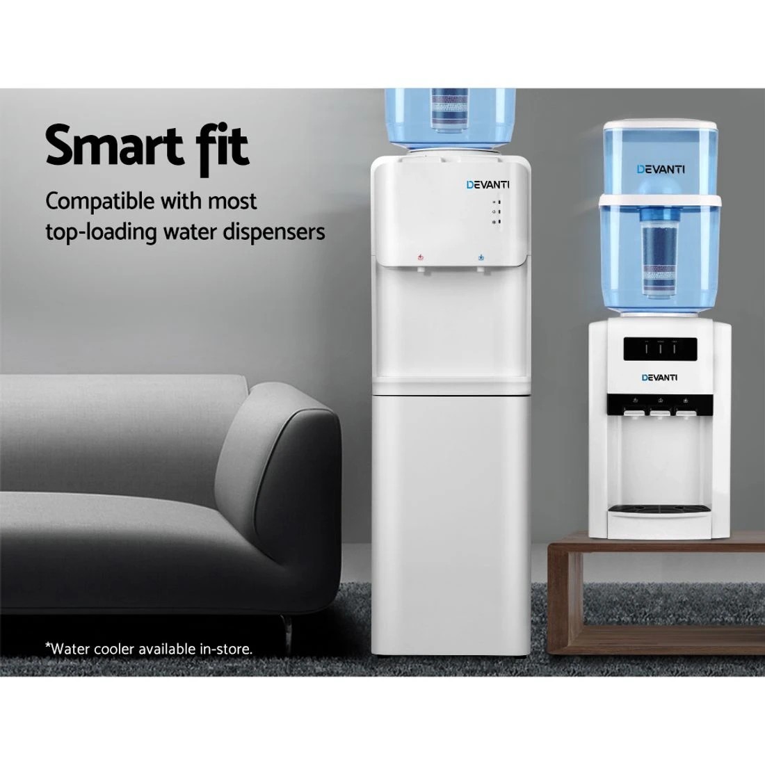 4 Devanti Water Cooler Dispenser 22L Filter Bottle - Blue, 4 of 8