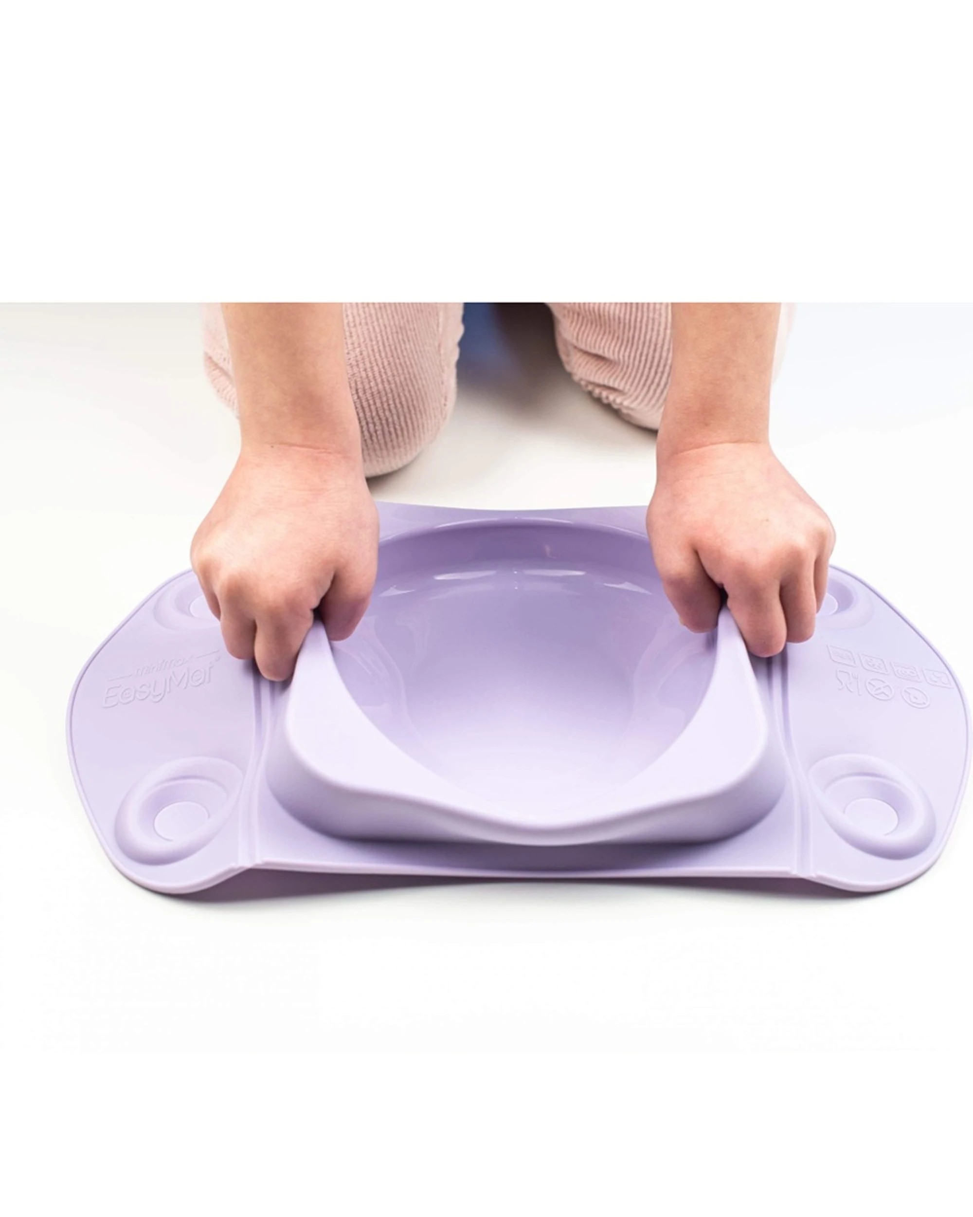 5 EasyTots Easymat MiniMax Open Baby Feeding Plate 5 Suction Points - Purple, 5 of 5
