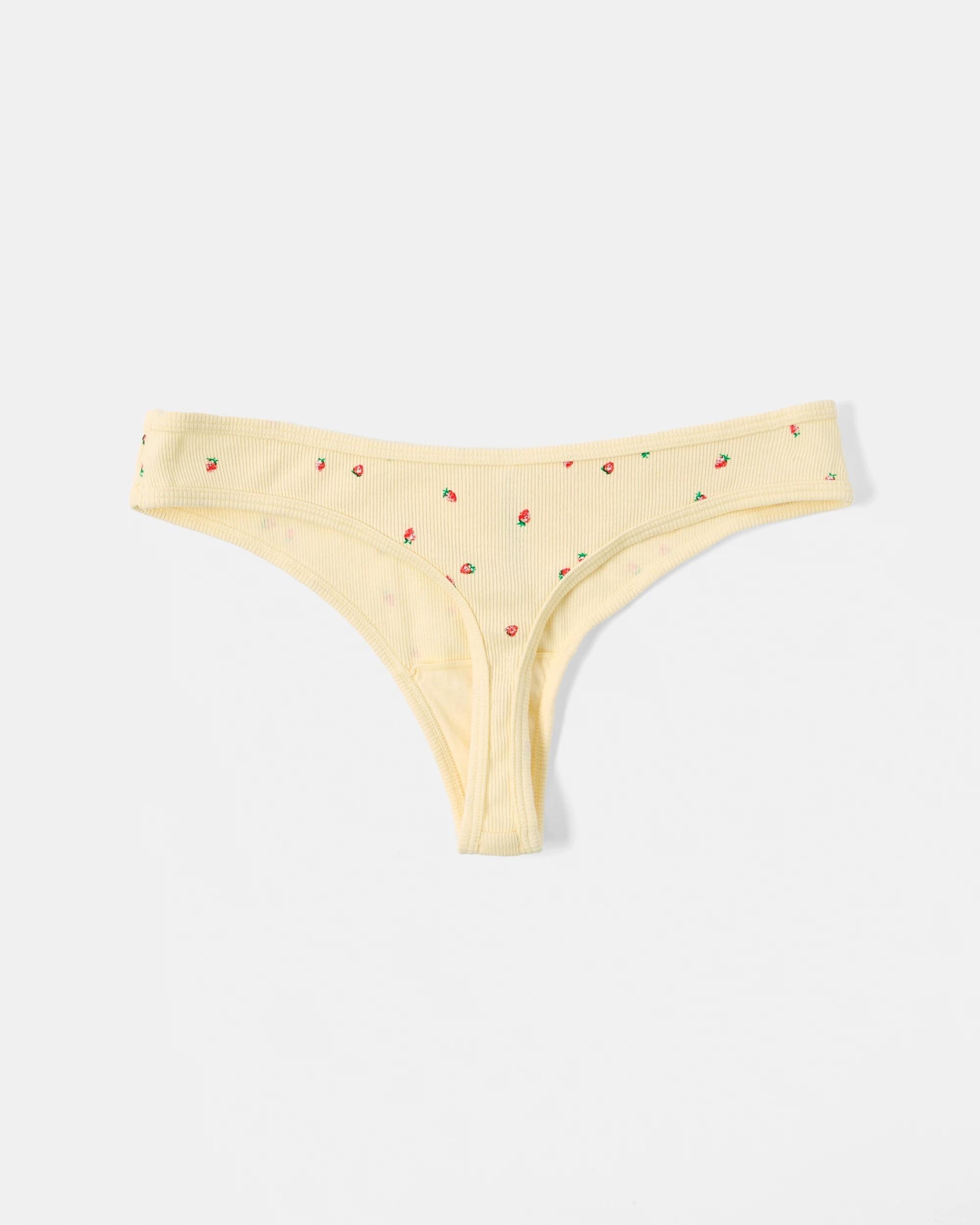 5 Ribbed G-string Briefs Strawberry, 5 of 6