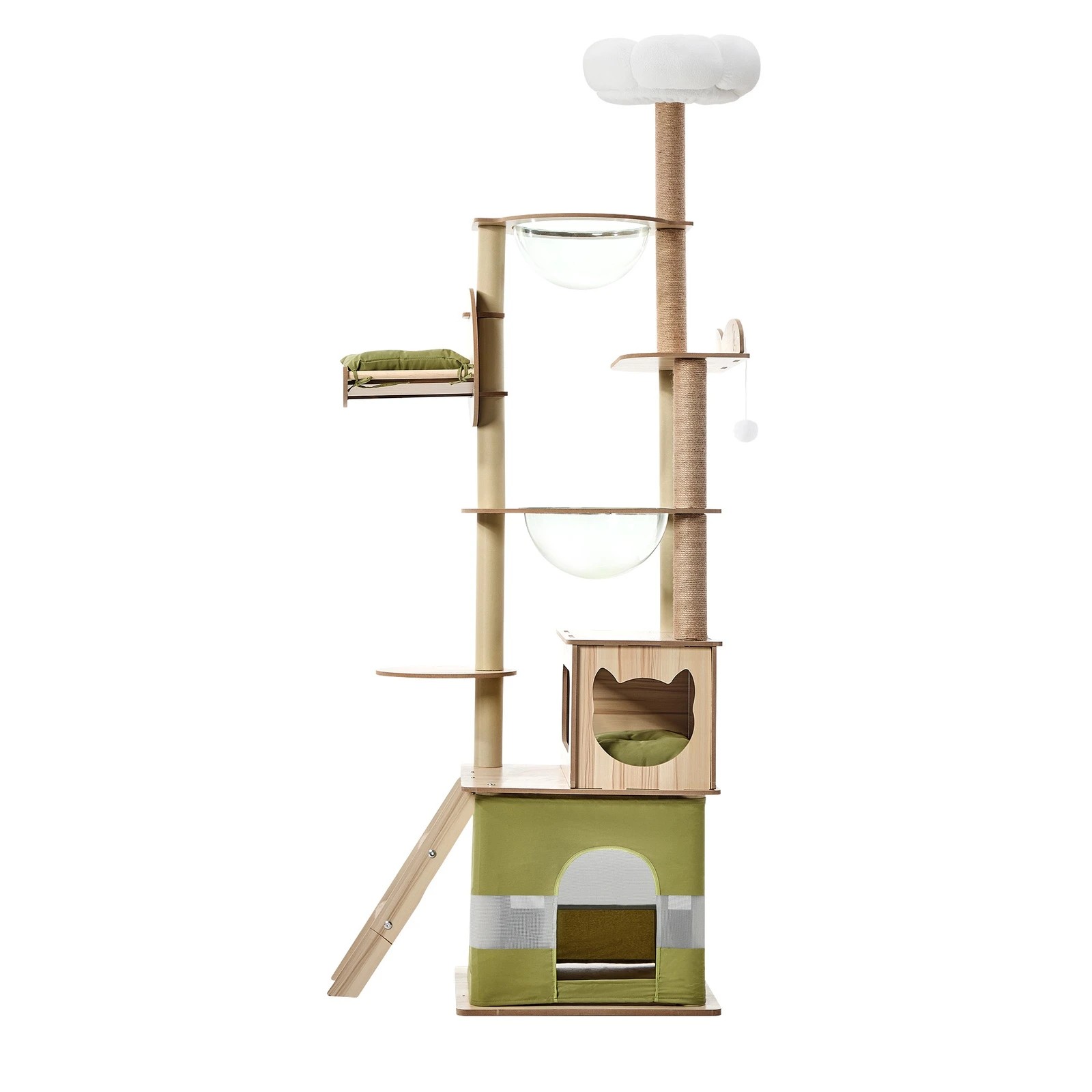 7 Alopet Cat Tree Tower Scratching Post Scratcher 196cm Condo House Bed Furniture
 - natural, 7 of 10