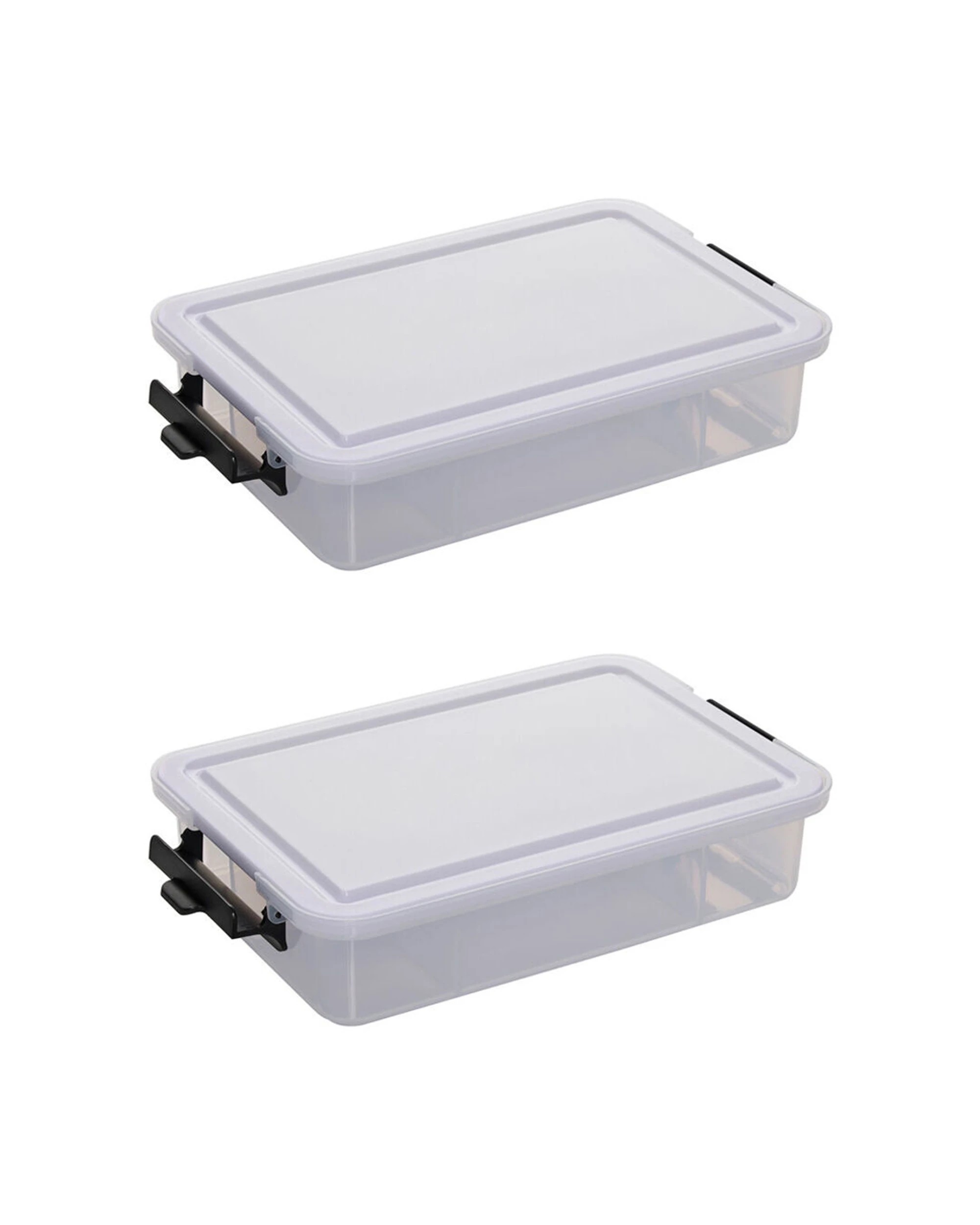 1 Farberware 2PK SnackleBox Bamboo Storage Board With 7-Compartment Food Storage Container - Clear, 1 of 8